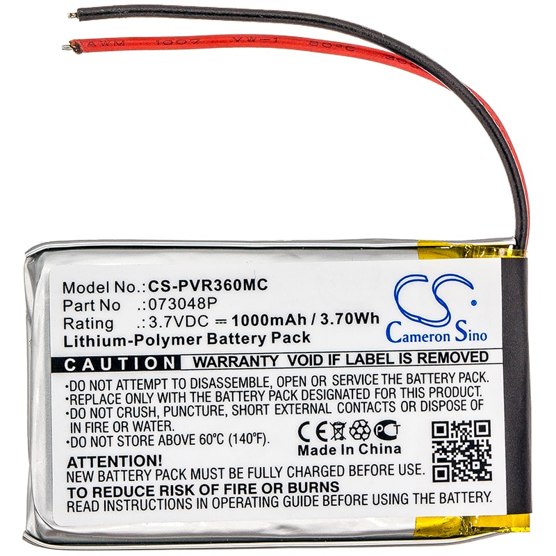 Batteri til kamera for Polaroid R360, R360-BLK01, 360 VR-kamera med dobbelt objektiv