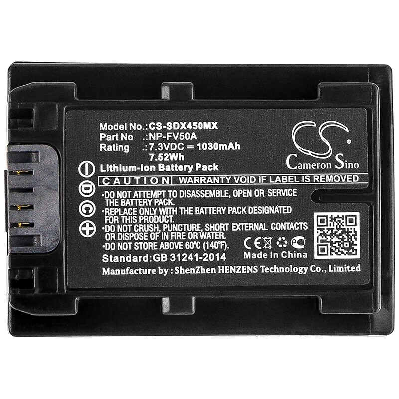 Batteri til kamera for Sony FDR-AX40, FDR-AX45, FDR-AX60 osv.