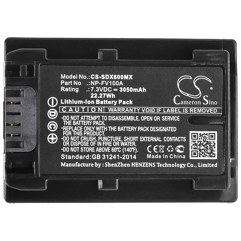 Batteri til kamera for Sony FDR-AX40, FDR-AX45, FDR-AX60 osv.