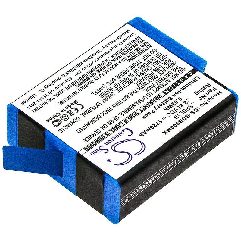 GoPro Hero Batteri 1720 mAh – Li-ion Erstatningsbatteri for Hero 9/10/11/12