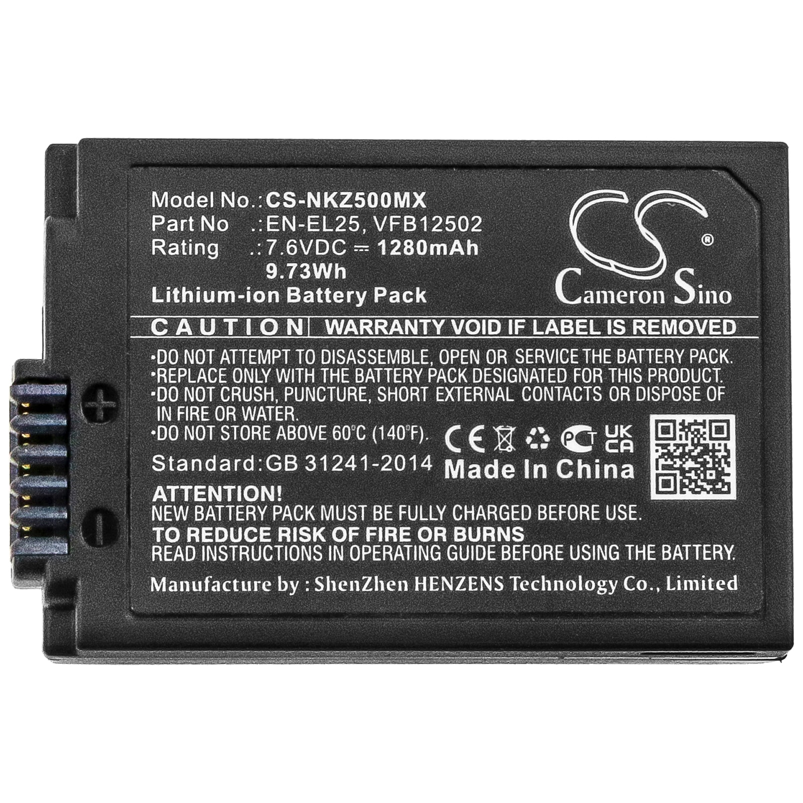 Batteri til Nikon Z50 / Z FC / Z30 – 1280 mAh Kompatibelt Erstatningsbatteri i Originalkvalitet