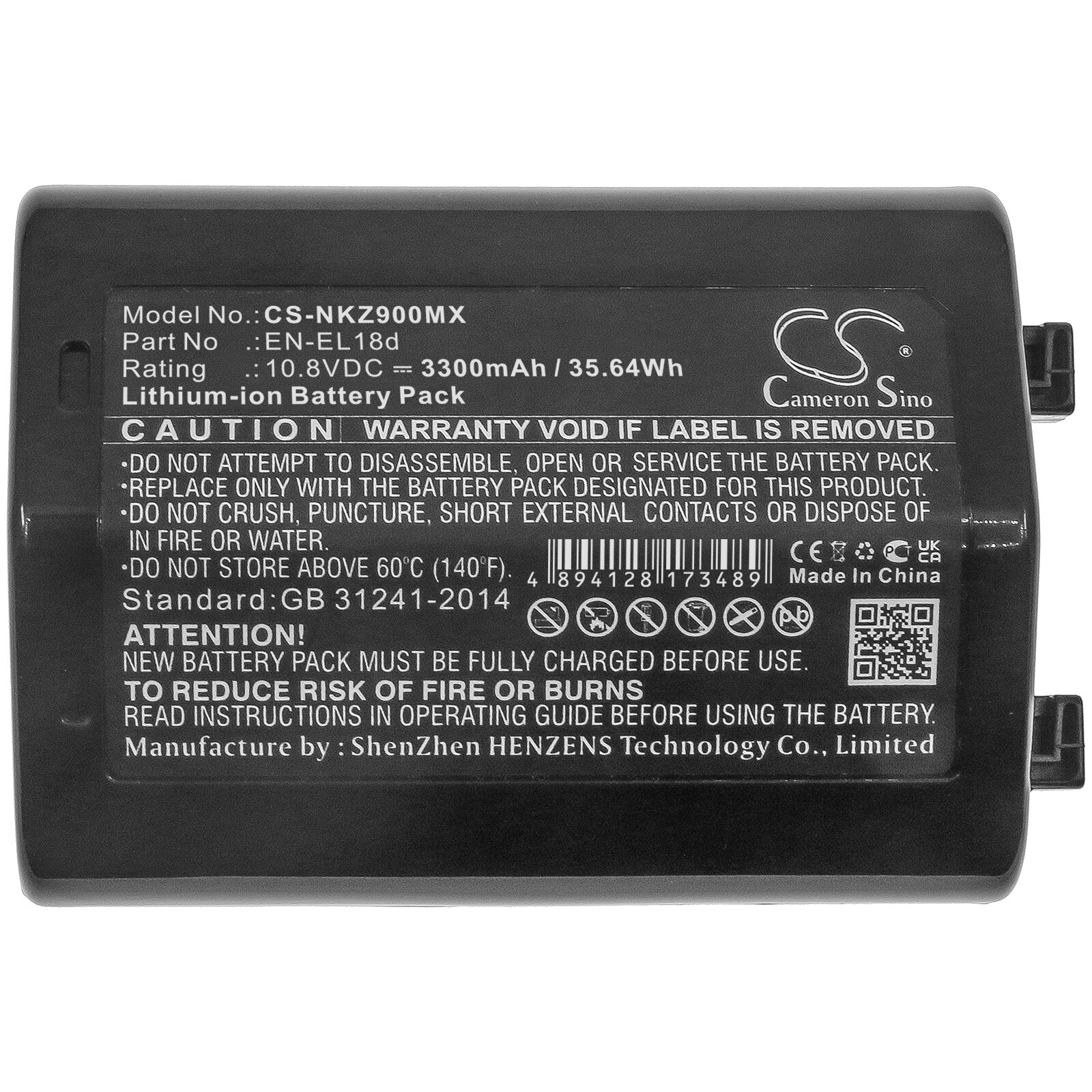 Batteri til kamera for NIKON D6, Z9
