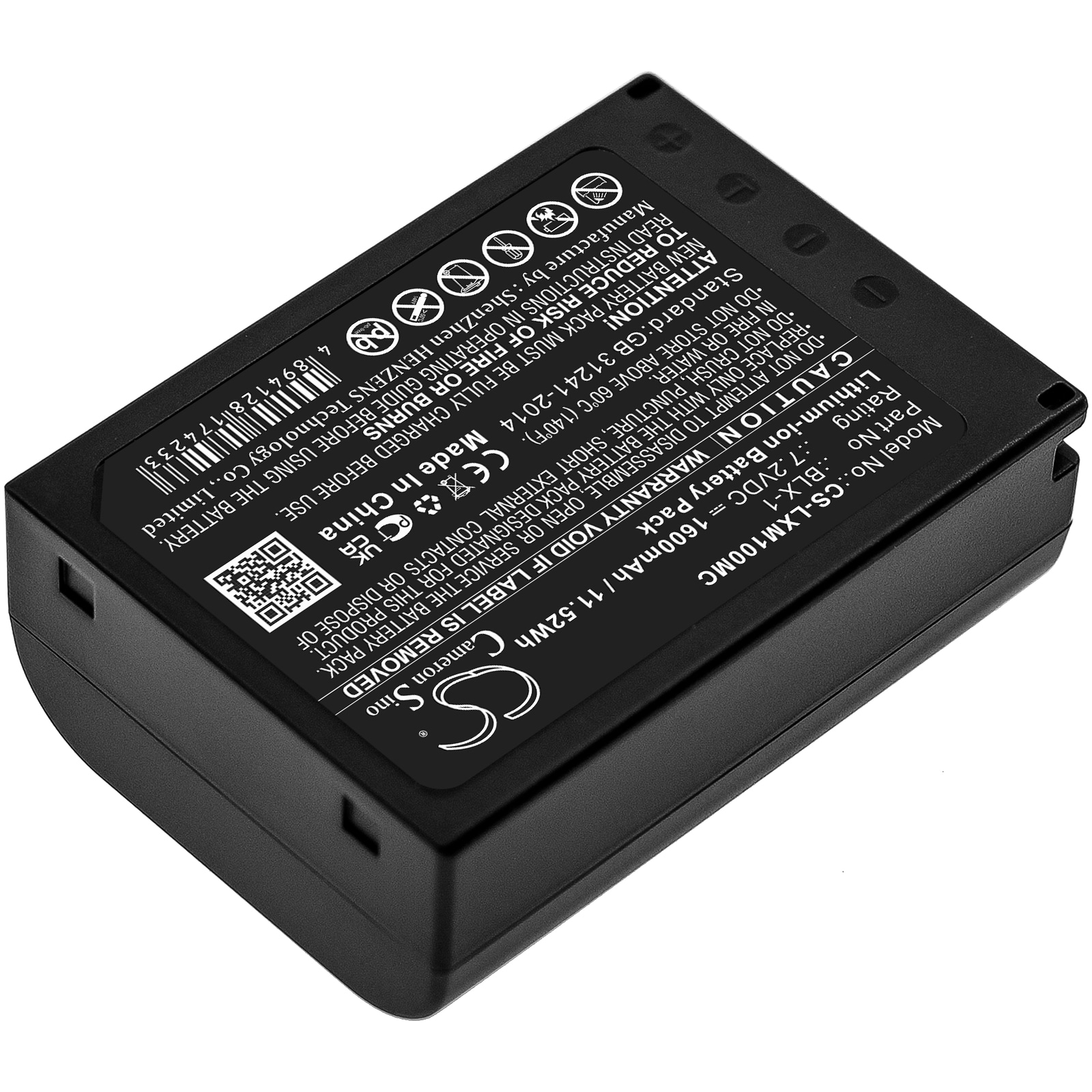 Batteri til Olympus OM-1 – 1600 mAh Kompatibelt Erstatningsbatteri i Originalkvalitet