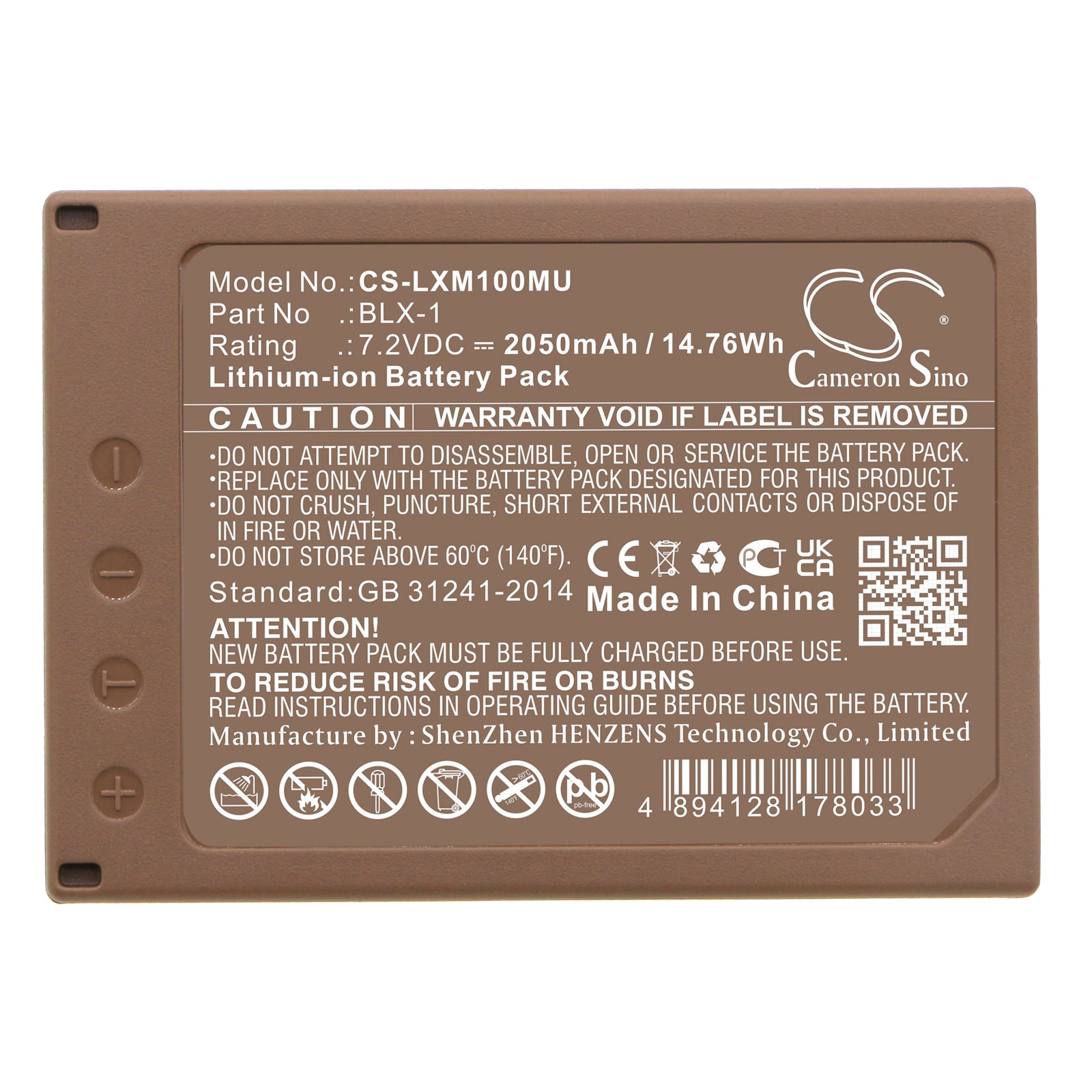 Batteri til kamera for Olympus OM SYSTEM OM-1, OM-1 Mirrorless