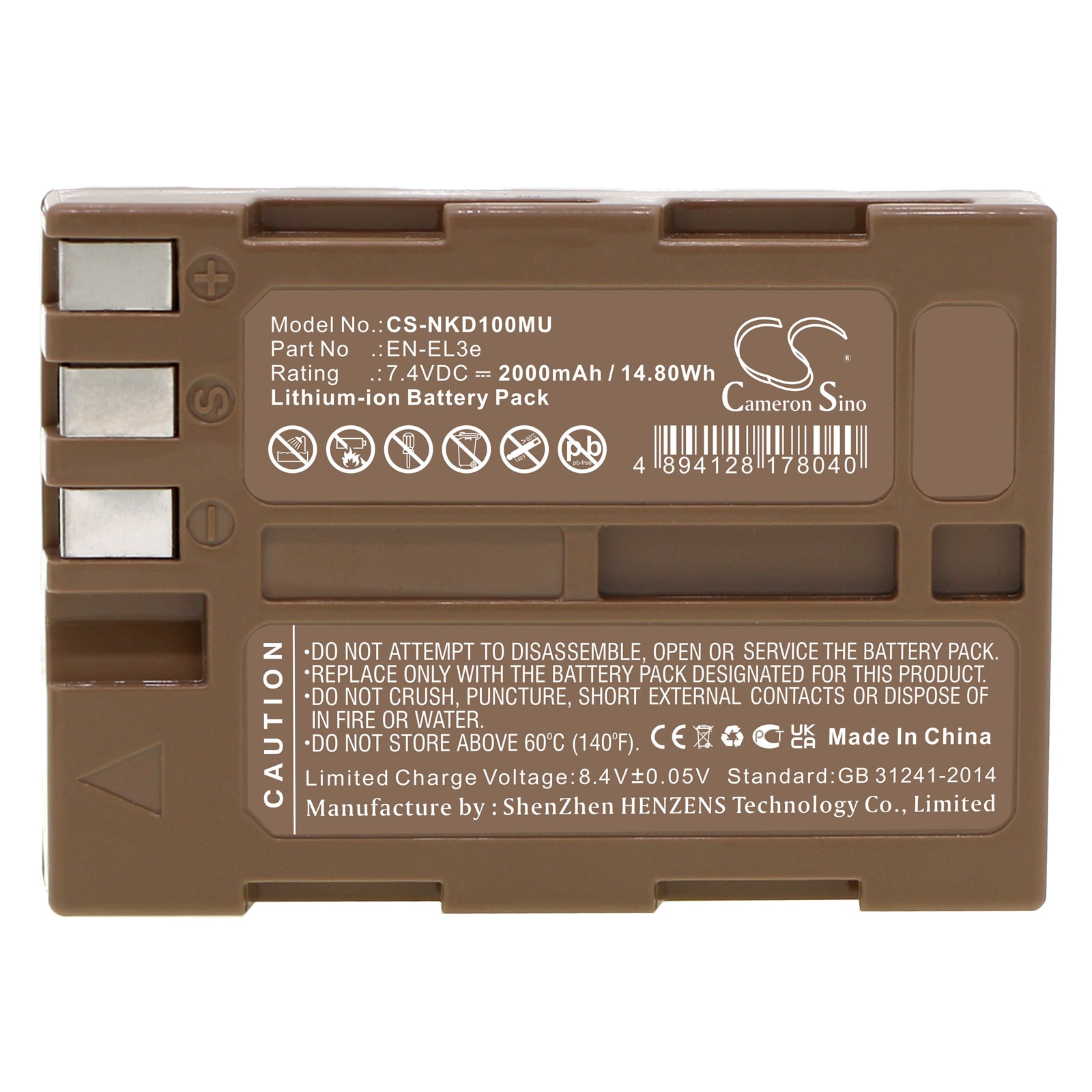 Batteri til kamera for NIKON D100, D200, D50 osv.