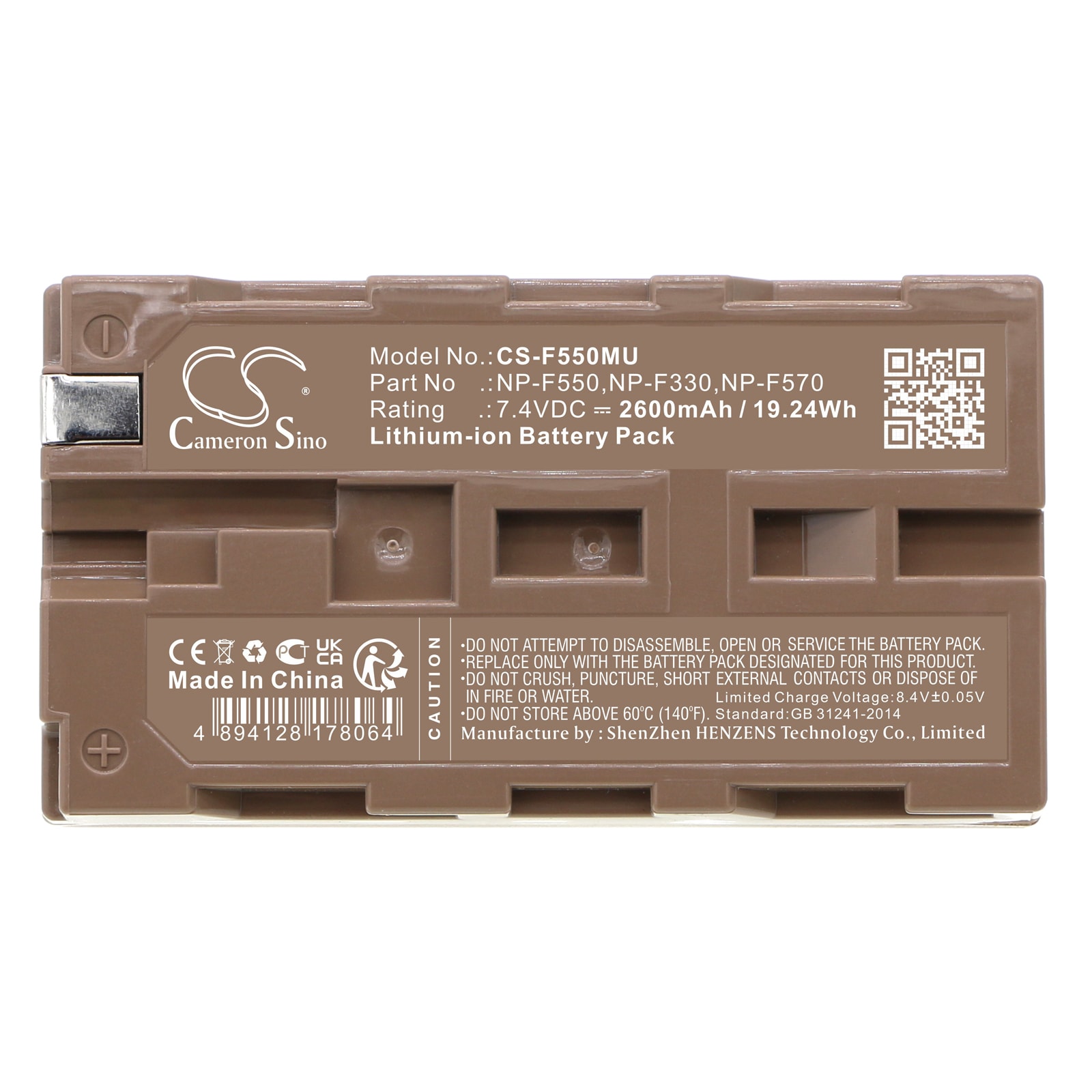 Batteri til kamera for Sony CCD-SC7, CCD-SC9, CCD-TR12 osv.