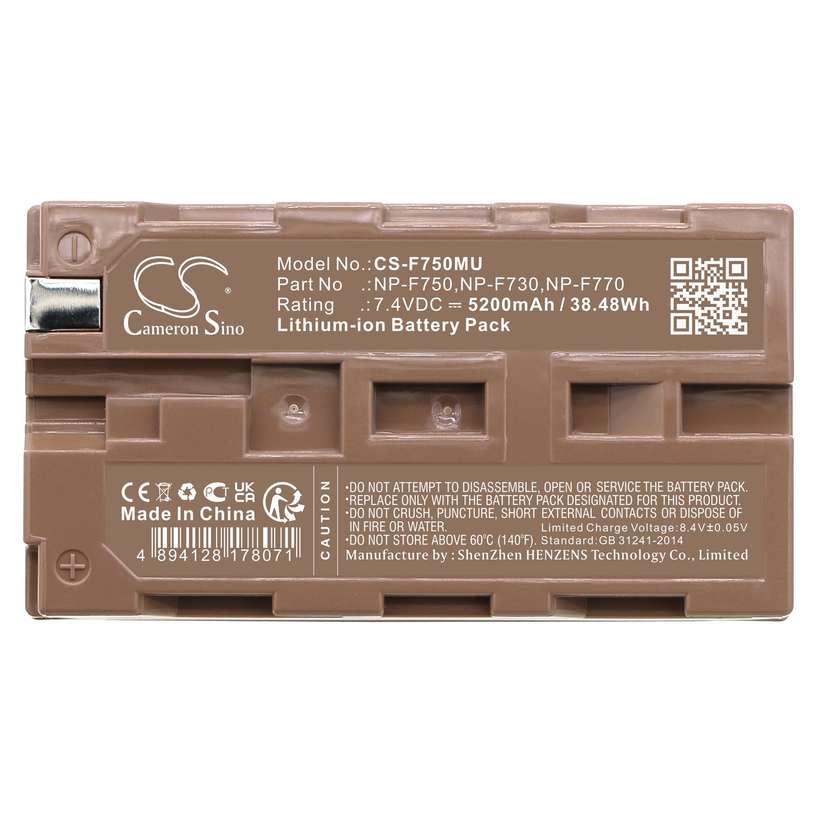 Batteri til kamera for Sony CCD-SC7, CCD-SC9, CCD-TR12 osv.
