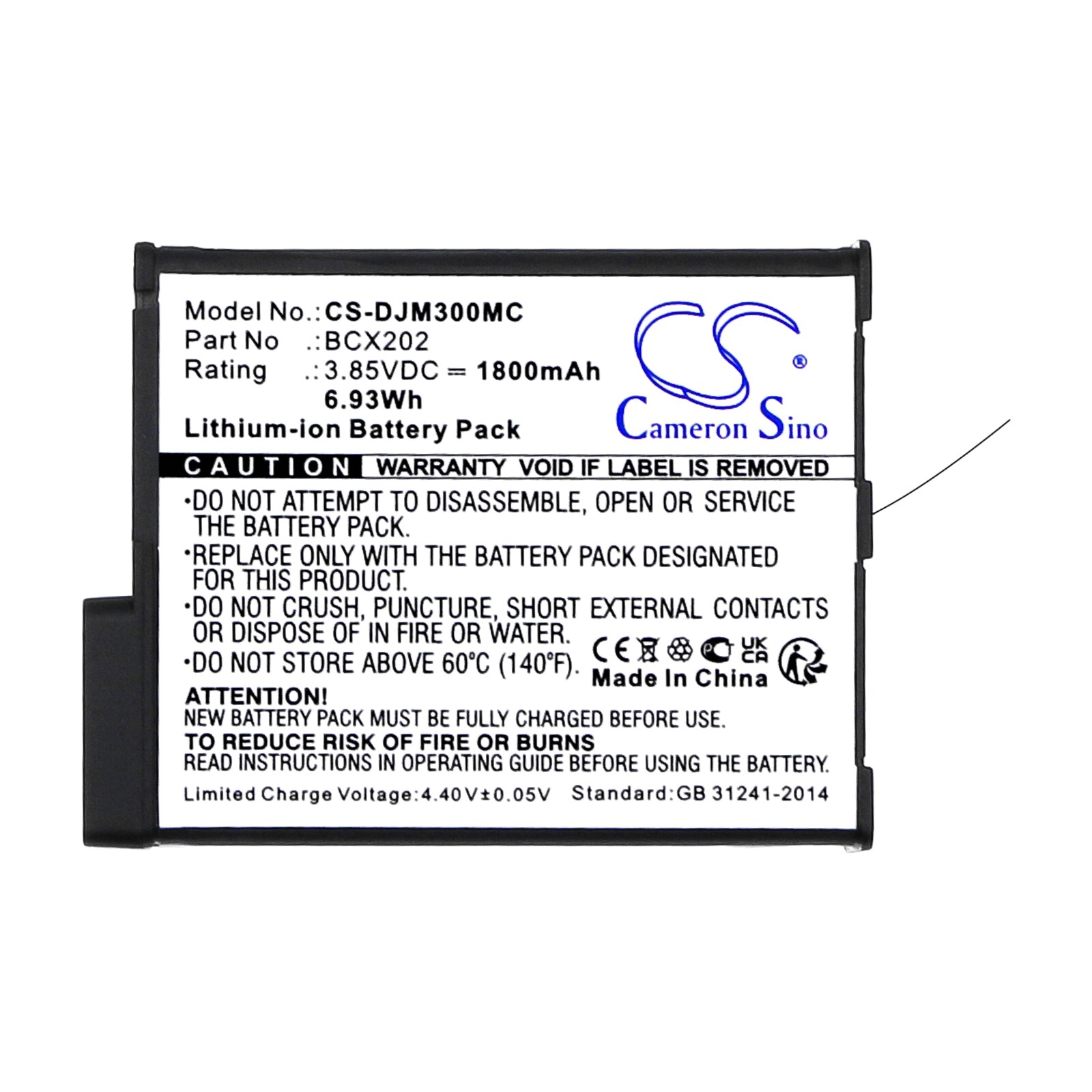 Batteri til DJI Osmo Action 3/4 – 1800 mAh Li-ion for Lengre Opptakstid
