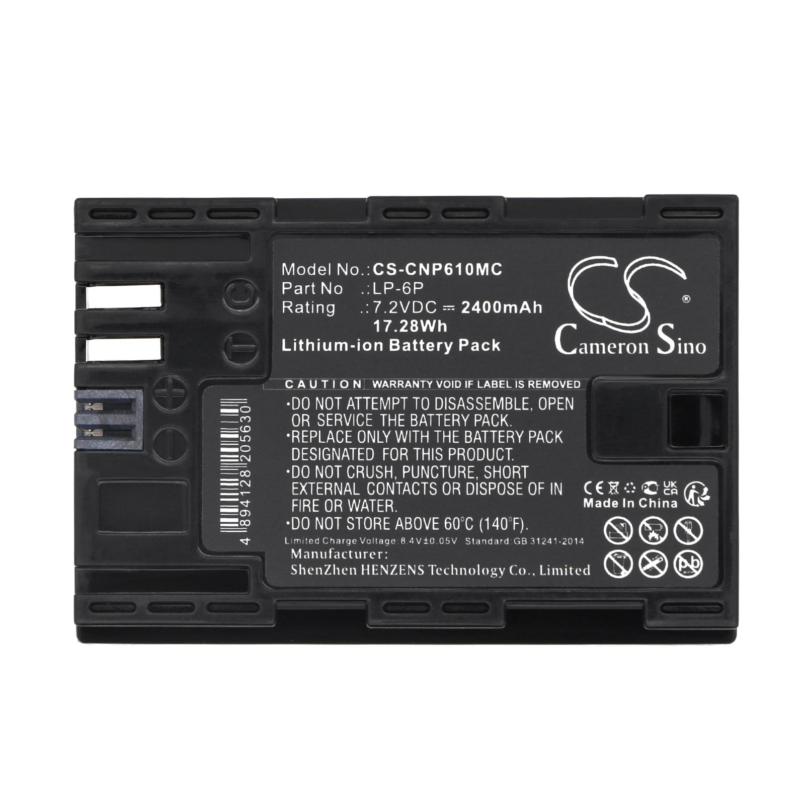 Batteri til Canon EOS R5 Mark II – 2400 mAh Kompatibelt Erstatningsbatteri i Originalkvalitet