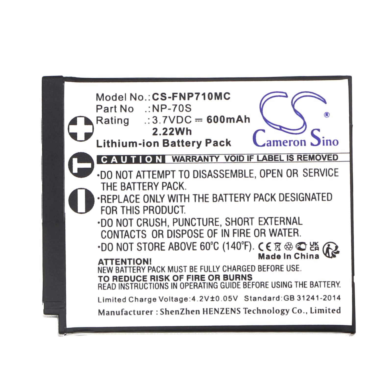 Batteri til kamera for Fujifilm Instax Mini 99