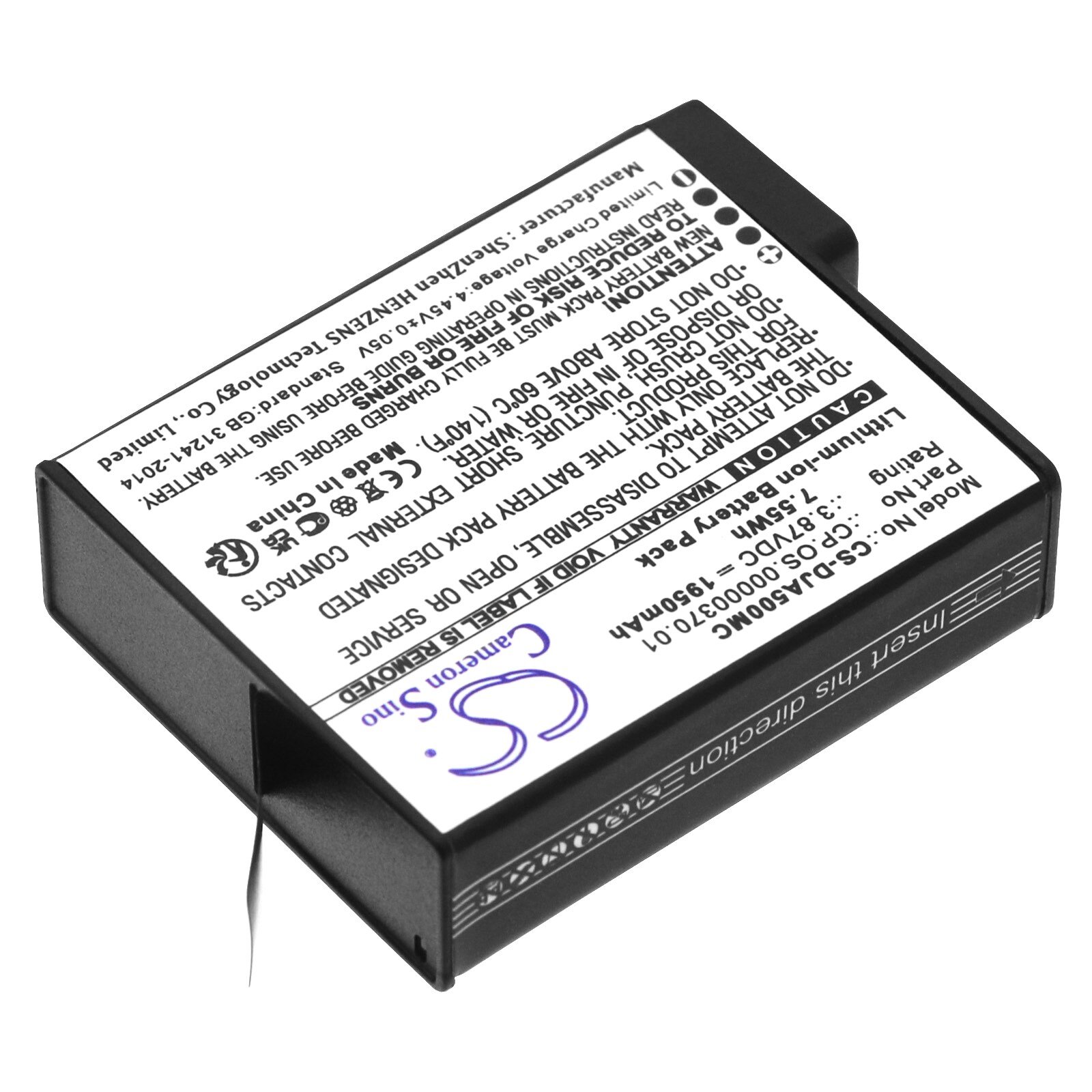 Batteri til DJI Osmo Action 5 – 1950 mAh Li-ion Erstatningsbatteri