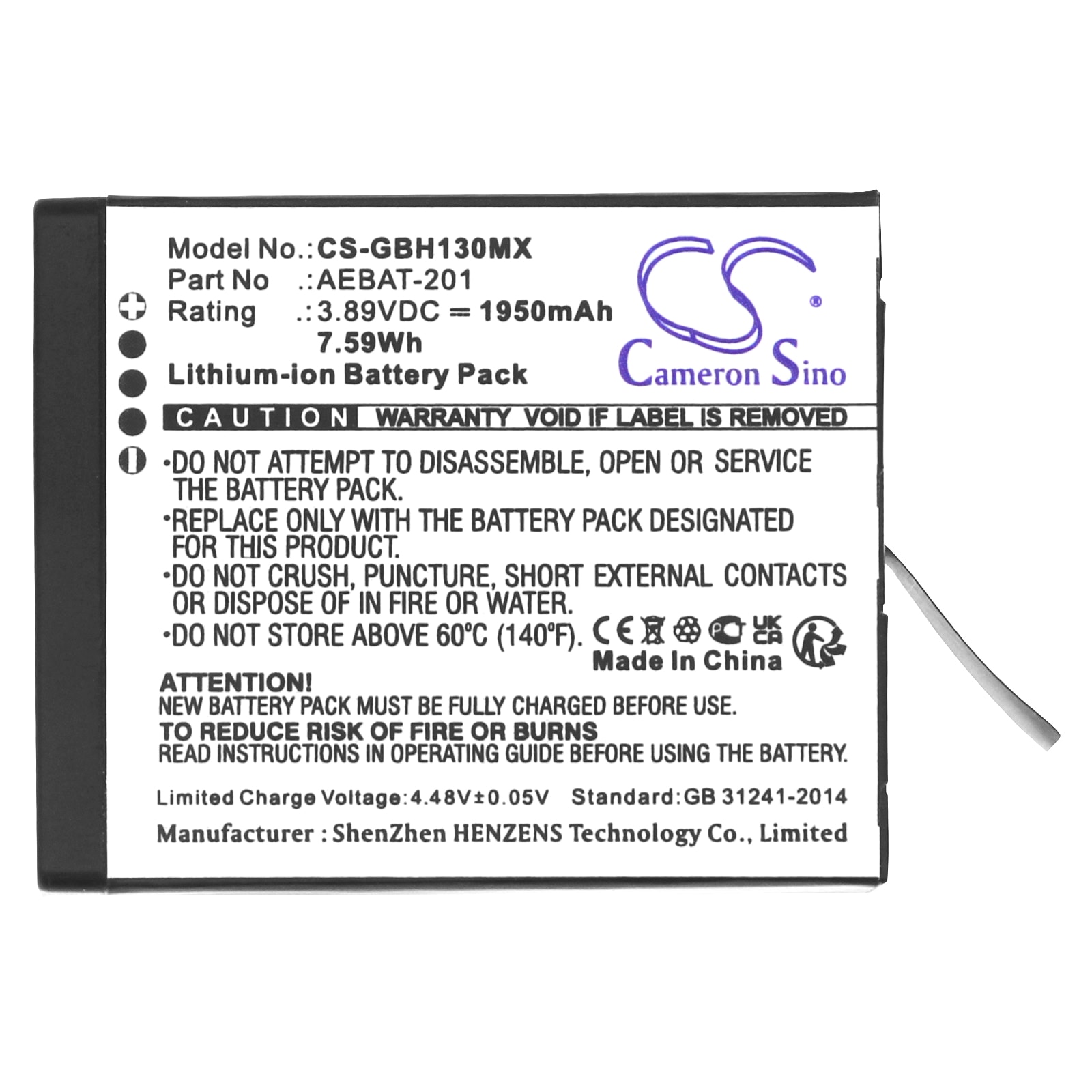 Batteri for kamera for GoPro Hero 13