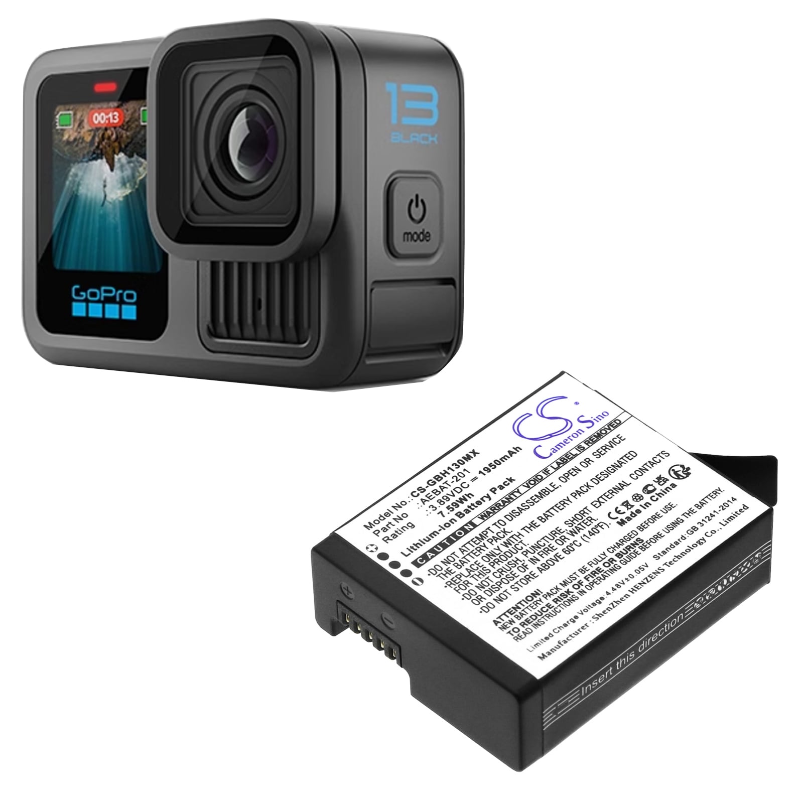 Batteri for kamera for GoPro Hero 13