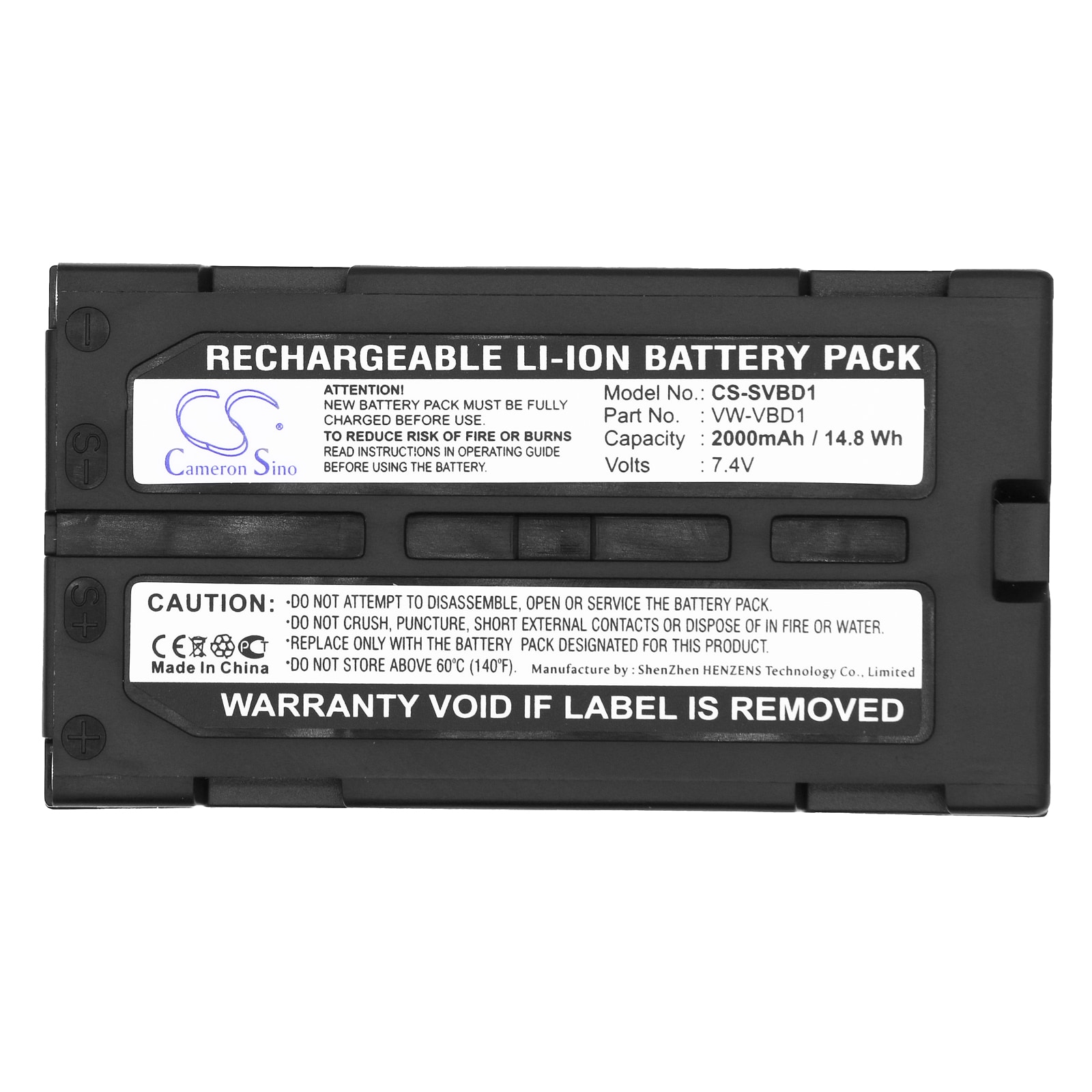 Batteri til kamera for RCA CC8251, Pro 598, Pro 698H osv.