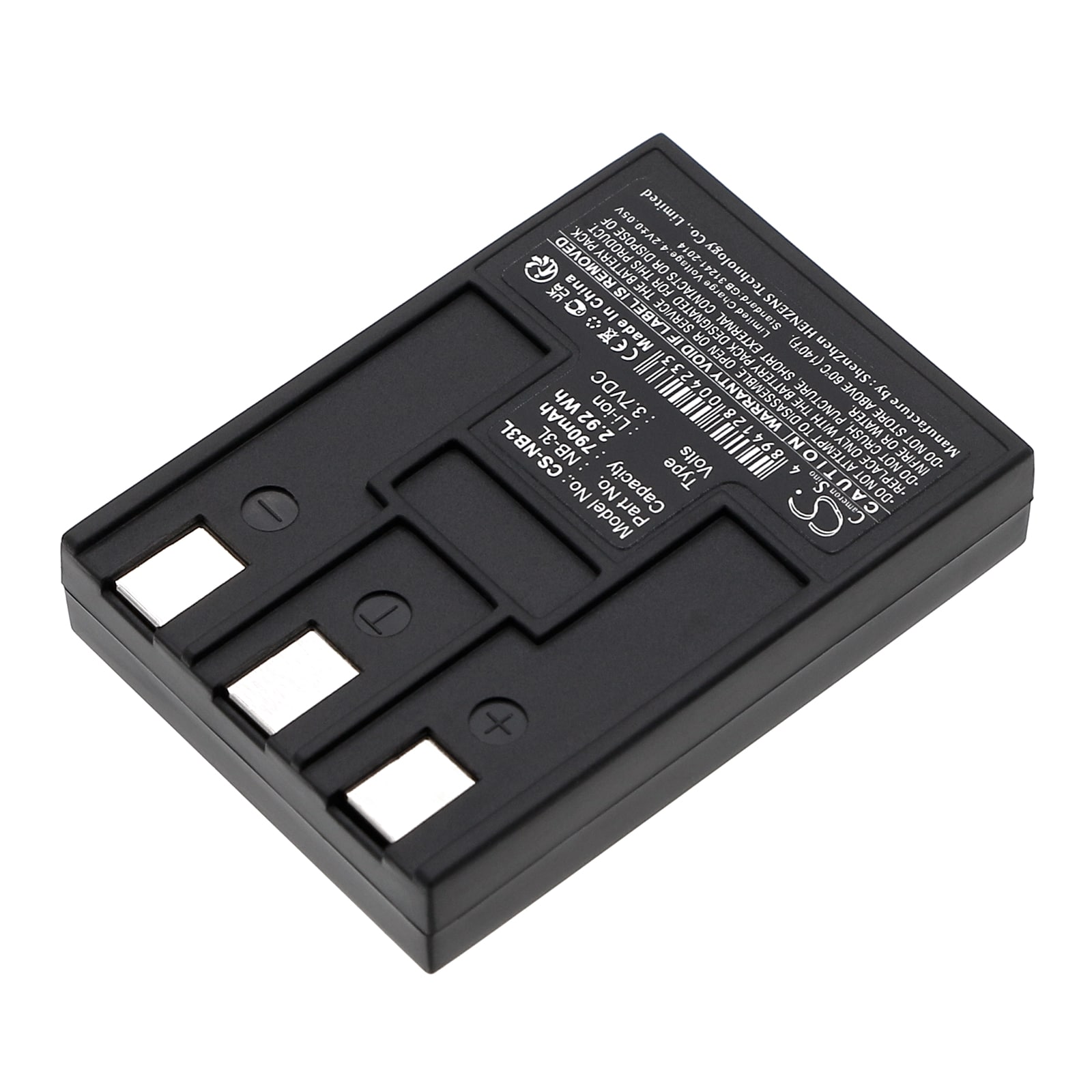 Batteri til Canon Kamera – 790 mAh Kompatibelt Erstatningsbatteri i Originalkvalitet