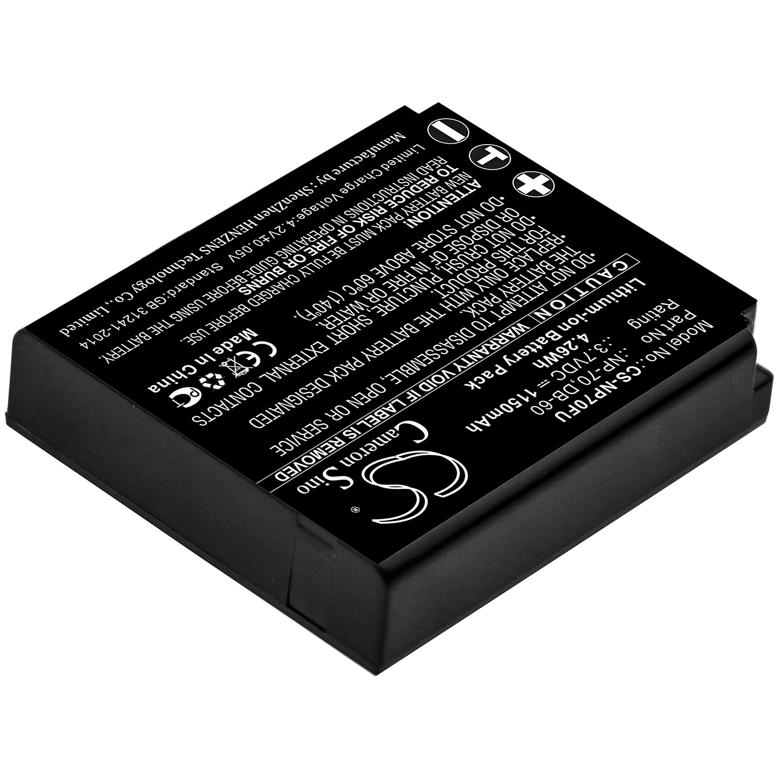 Kamerabatteri / erstatningsbatteri til utvalgte kameraer fra Leica, Panasonic, Fujifilm, Ricoh og Sigma