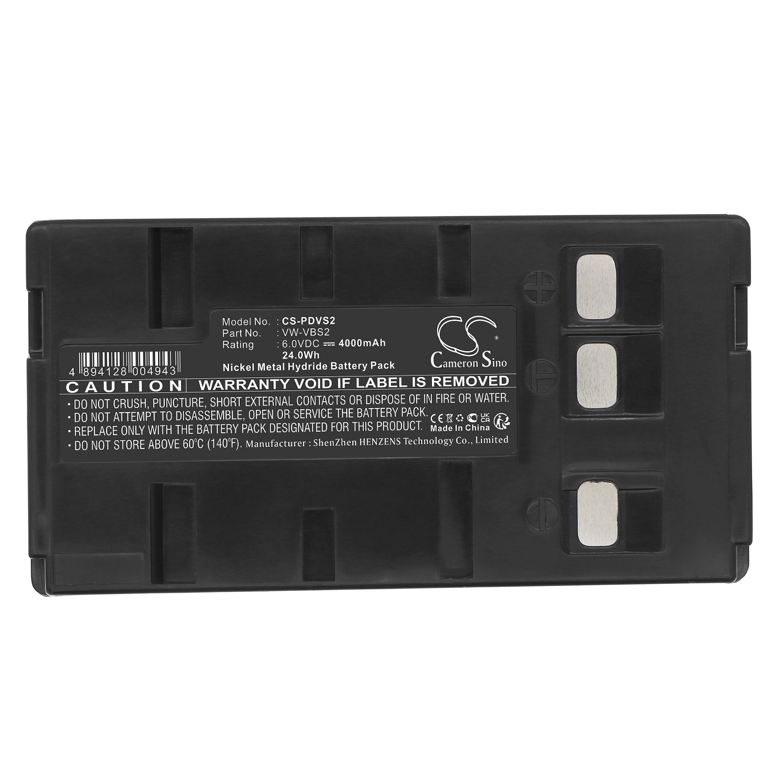 Batteri til kamera for Panasonic NV-3CCD1, NV-61, NV-63 osv.