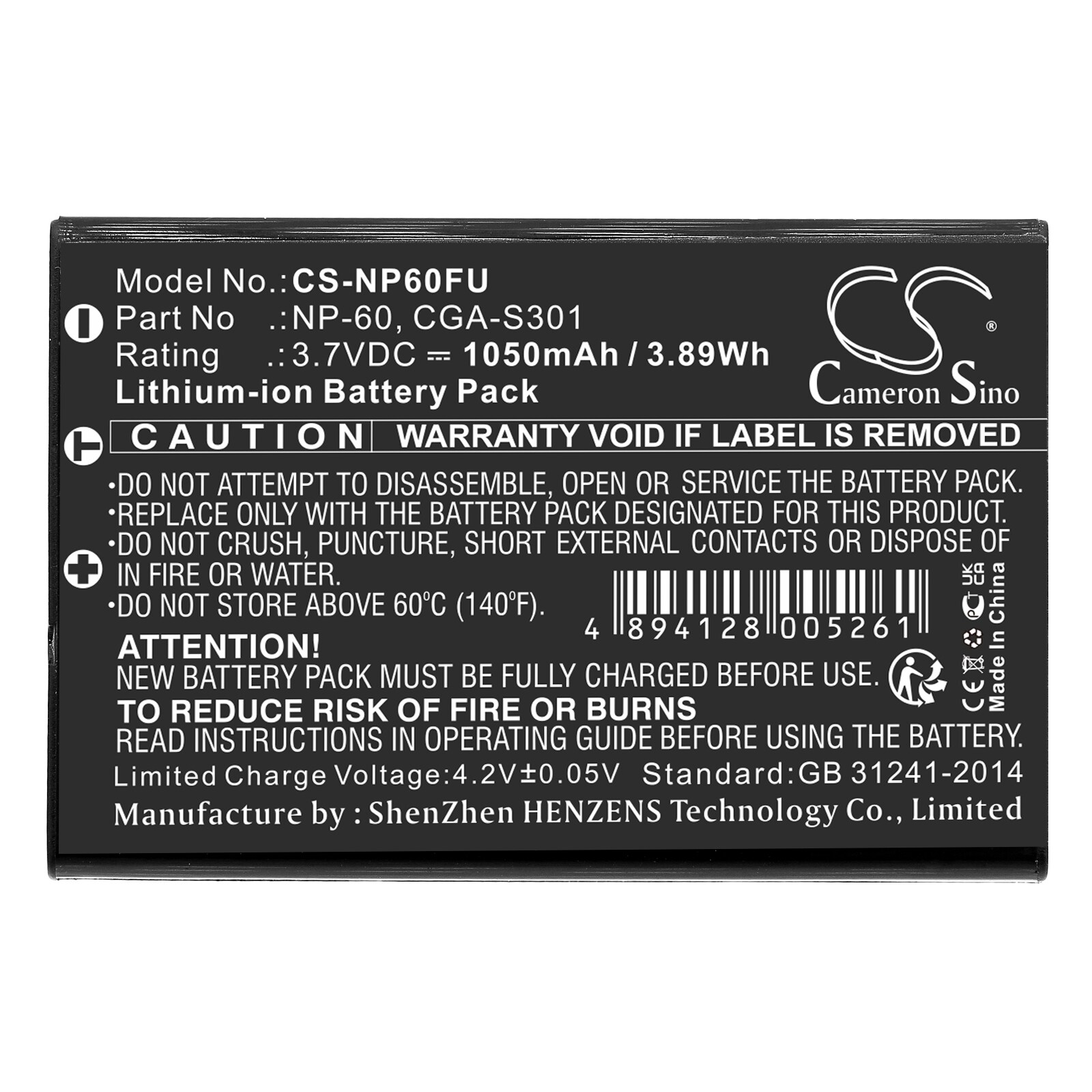 Batteri til Agfa Kamera – 1050 mAh Li-ion Erstatningsbatteri