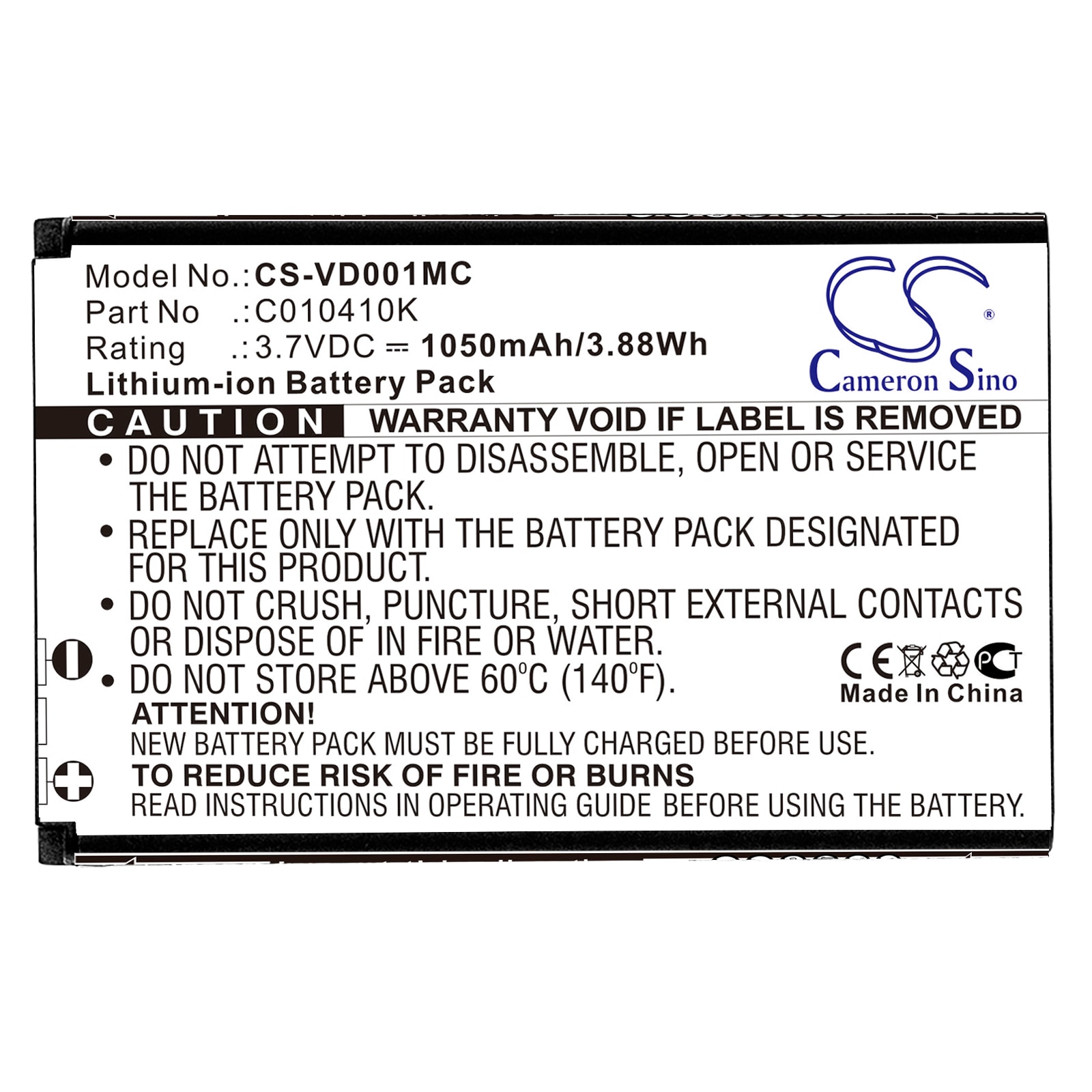 Batteri til kamera for Oregon CT-3650