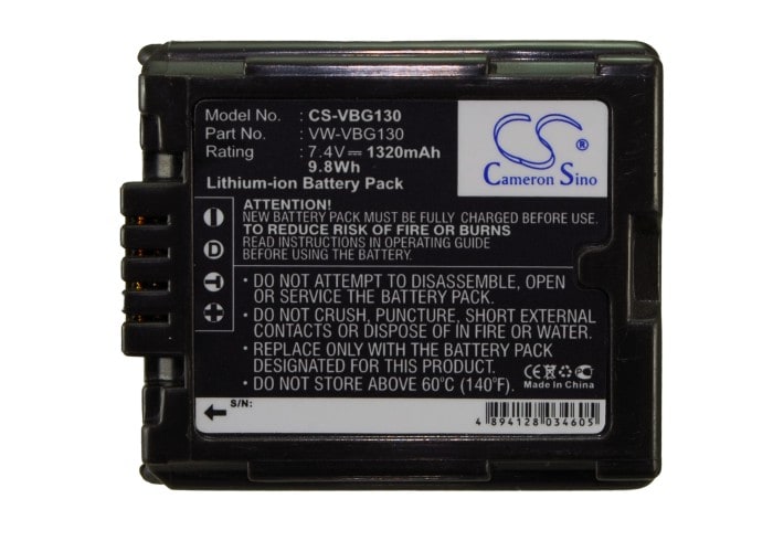 Batteri til kamera for Panasonic HDC-SD9, HDC-HS9, HDC-SD5 osv.