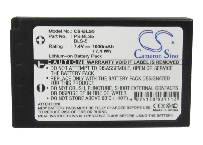 Batteri til kamera for Olympus OM-D E-M10, E-PL5, E-PL6 osv.