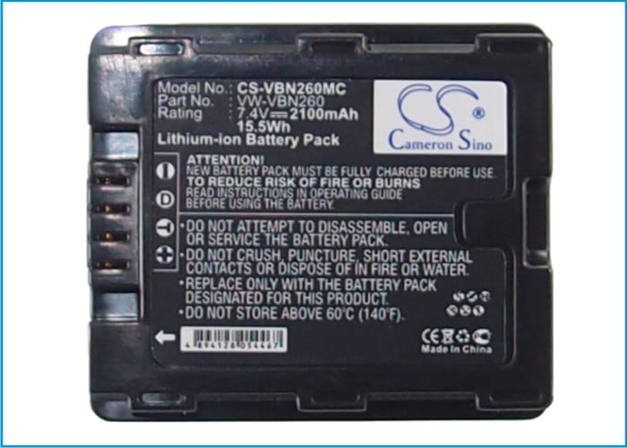 Batteri til kamera for Panasonic HDC-TM900, HDC-HS900, HDC-SD900 osv.
