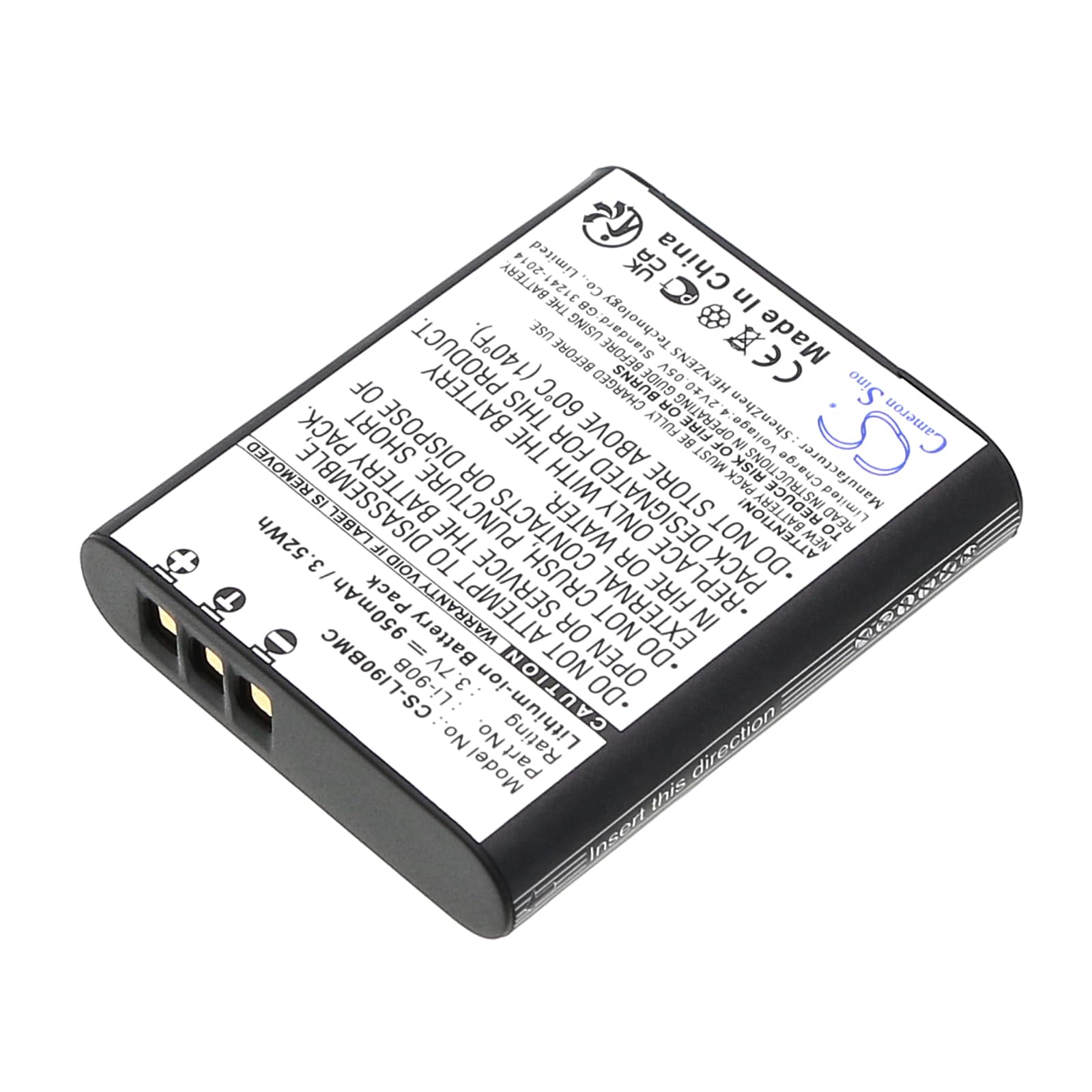 Batteri til kamera for Olympus Tough TG-1, TG-1, Tough TG-1 iHS og andre.