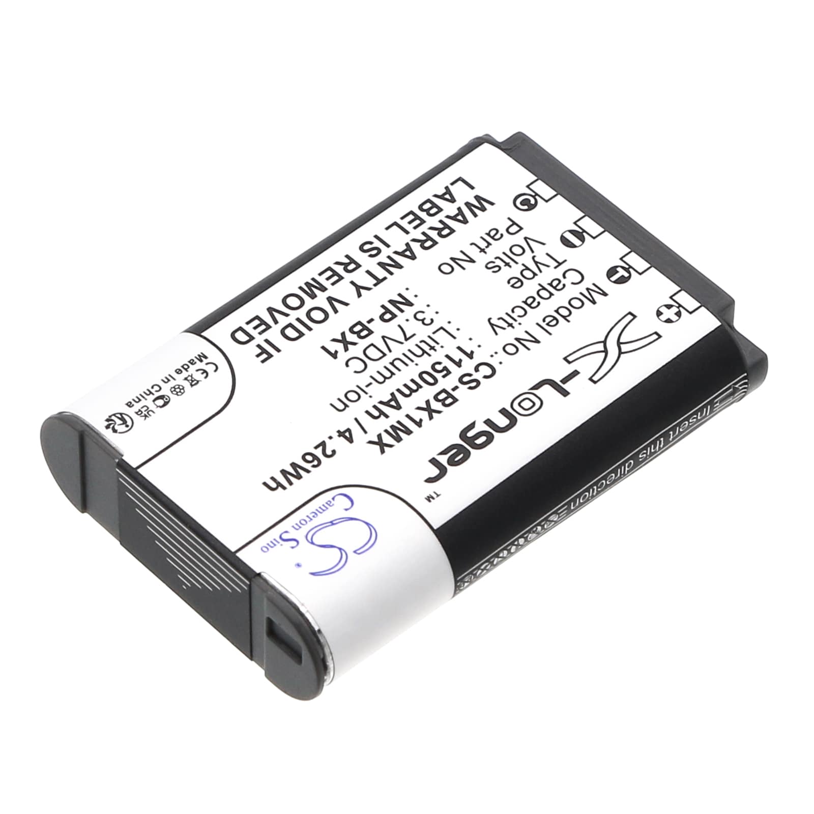 Batteri til kamera for Sony CX405 Handycam, DSC-HX90V, DSC-HX90V/B m.fl.