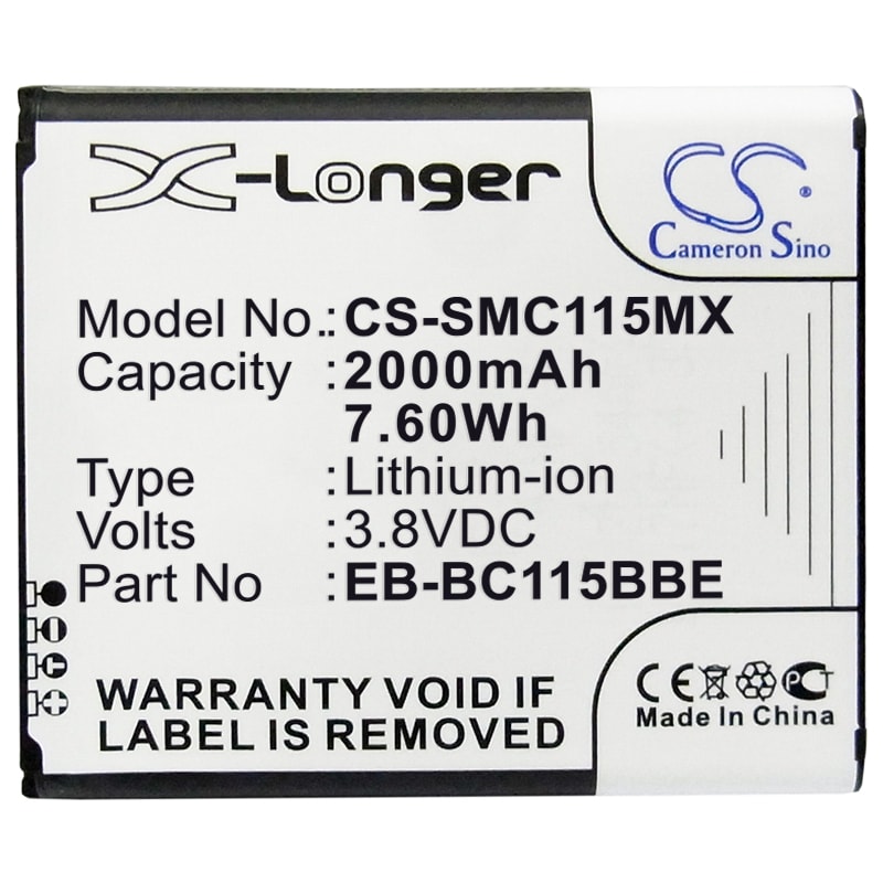 Batteri for kamera for Samsung Galaxy S5 Zoom, Galaxy K zoom, SM-C111 og andre.