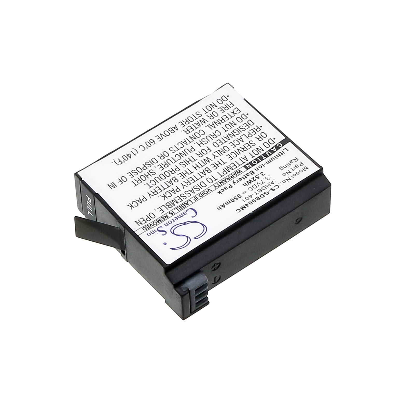 Batteri for kamera for GoPro Hero 4, Hero 4 Silver, Hero 4 Black og andre.