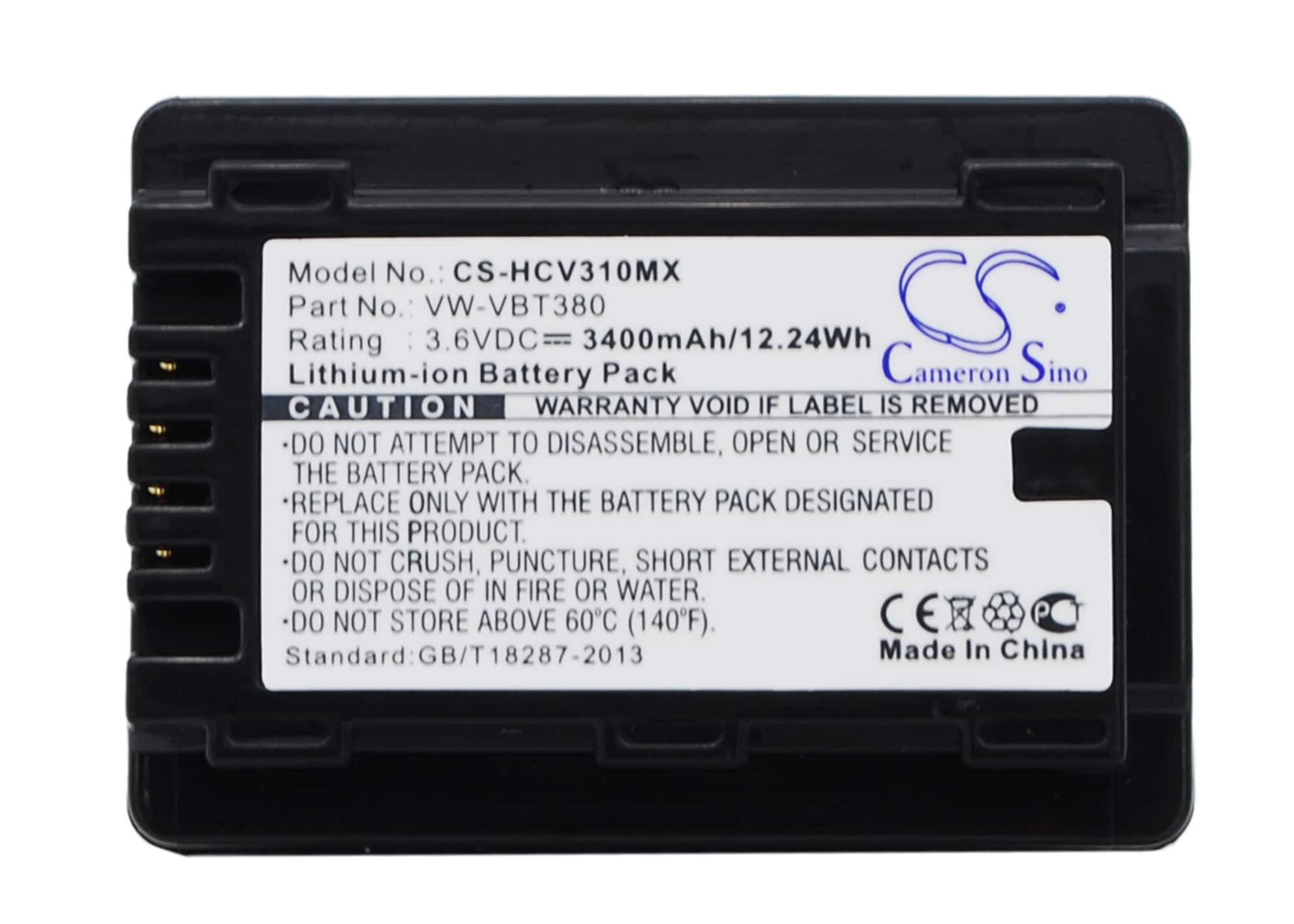 Batteri til kamera for Panasonic HC-V520M, HC-V110, HC-V130 osv.