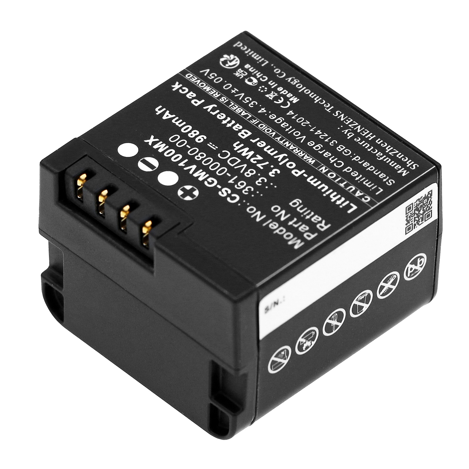 Batteri for kamera til Garmin Virb X, VIRB XE, Virb X Compact