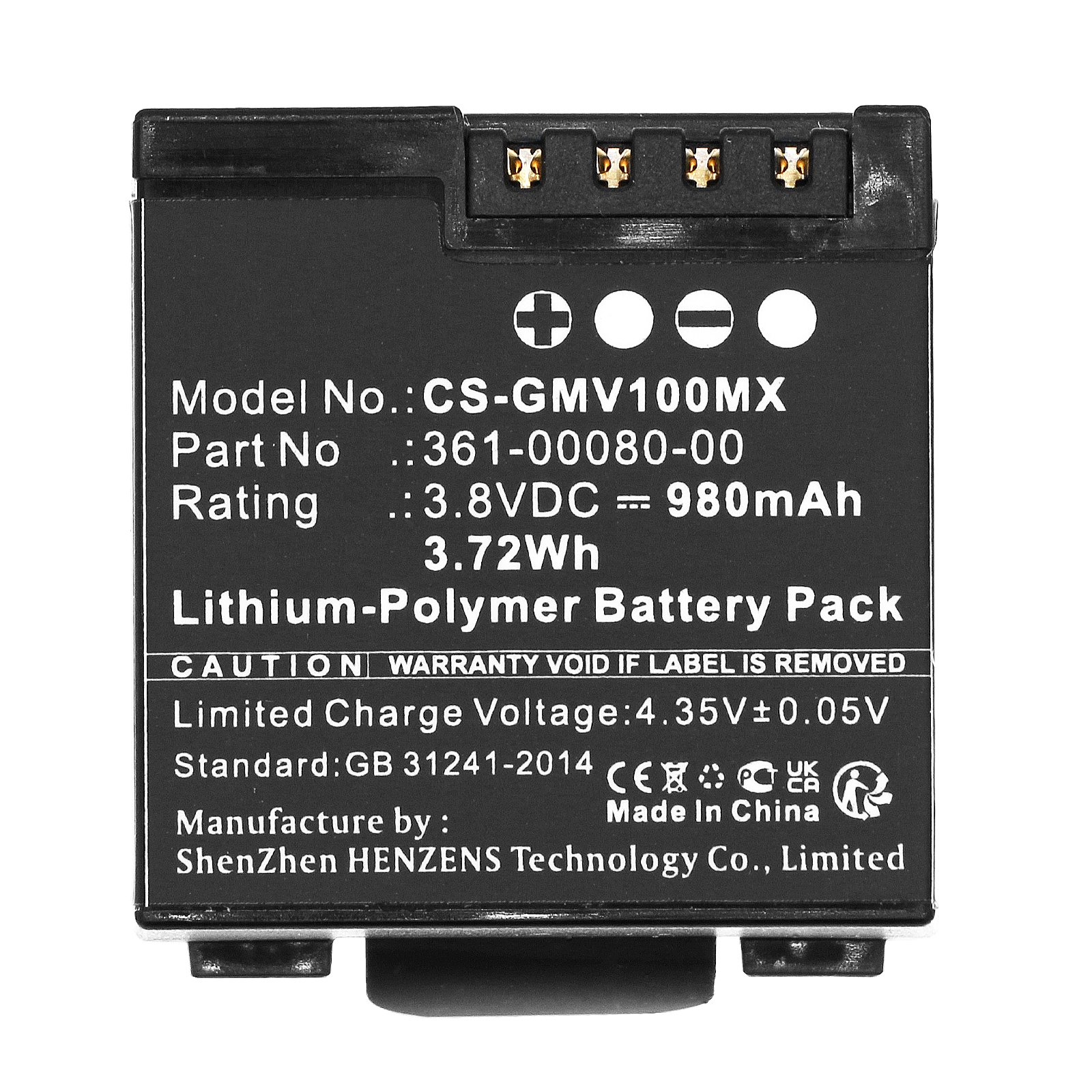 Batteri for kamera til Garmin Virb X, VIRB XE, Virb X Compact