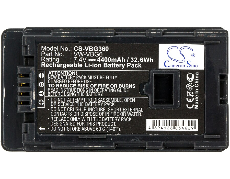 Batteri til kamera for Panasonic HDC-HS300, HDC-TM300, HDC-HS250 osv.