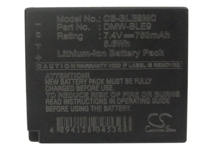 Batteri til kamera for Panasonic Lumix DMC-GF3, Lumix DMC-GF3K, Lumix DMC-GF3R og andre.