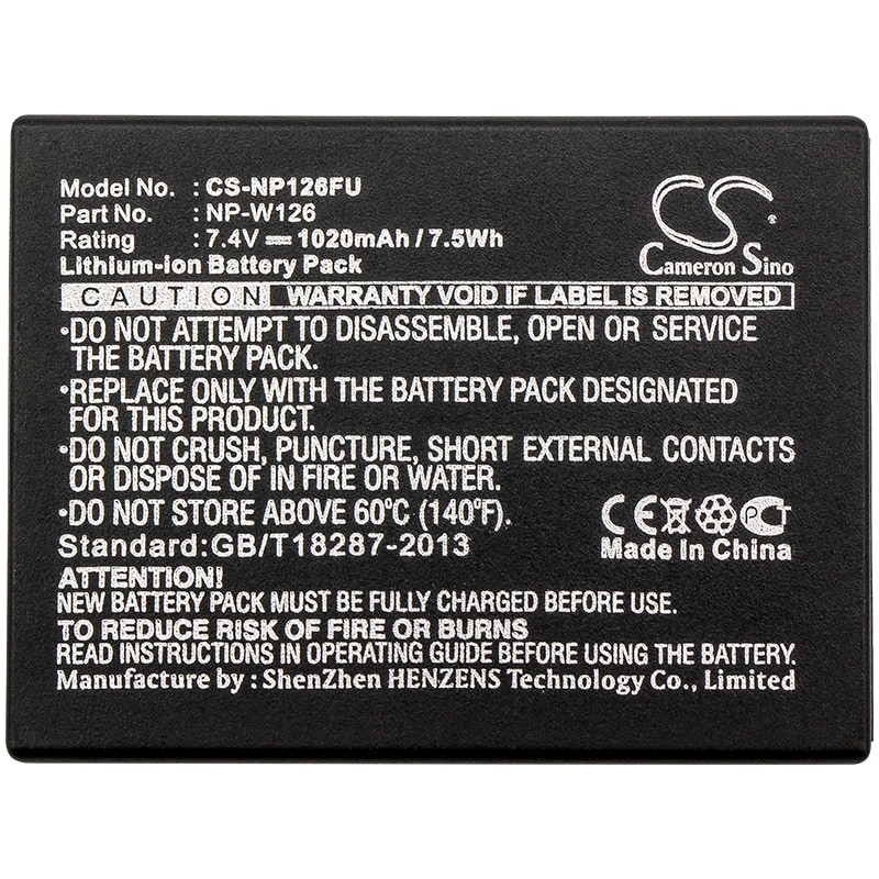 Fujifilm Batteri 1020 mAh – Li-ion Erstatningsbatteri for Lang Fotograferingstid