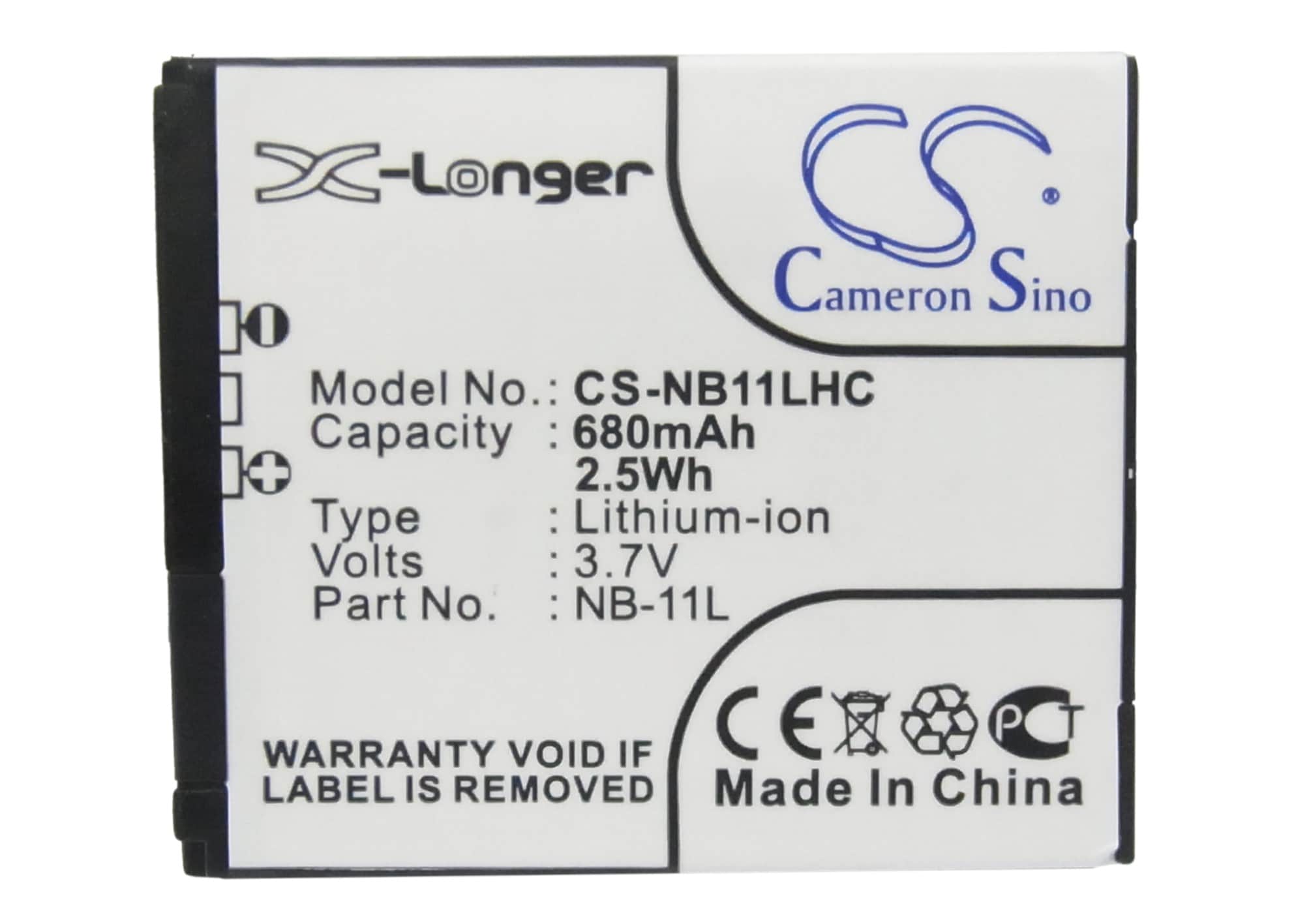 Batteri til kamera for Canon IXUS 125HS, IXUS 240HS, PowerShot A2300 og andre.