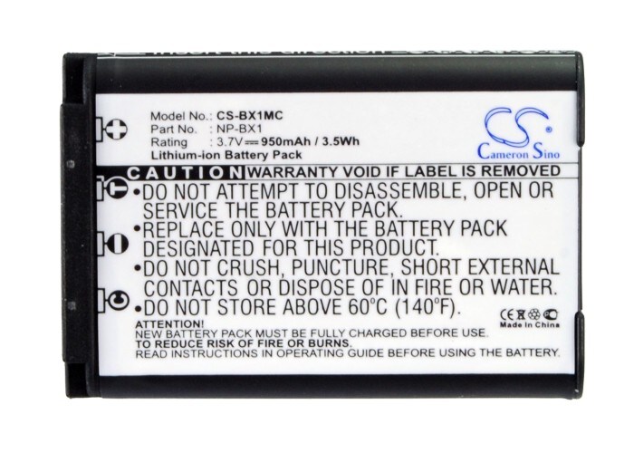 Batteri til kamera for Sony Cyber-shot DSC-RX100, Cyber-shot DSC-RX100/B, HDR-AS10 og andre