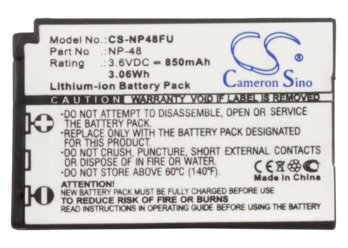 Batteri til kamera for Fujifilm XQ1, XQ2