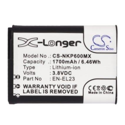 Batteri til Nikon Coolpix P900/P610 – EN-EL23 1700 mAh Li-ion