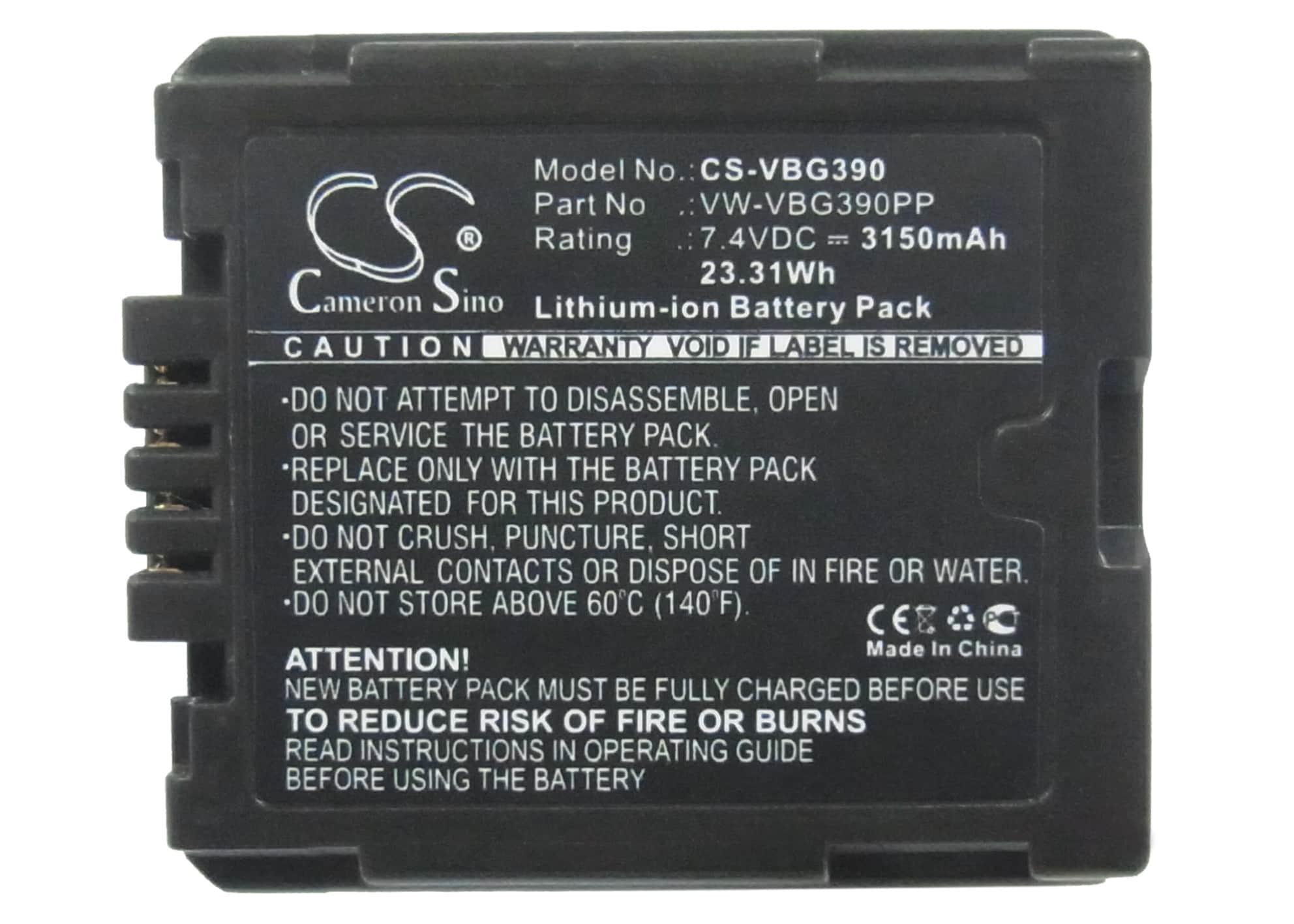 Batteri til kamera for Panasonic AG-HMC40, AG-HMC70, AG-HMC150 og andre.