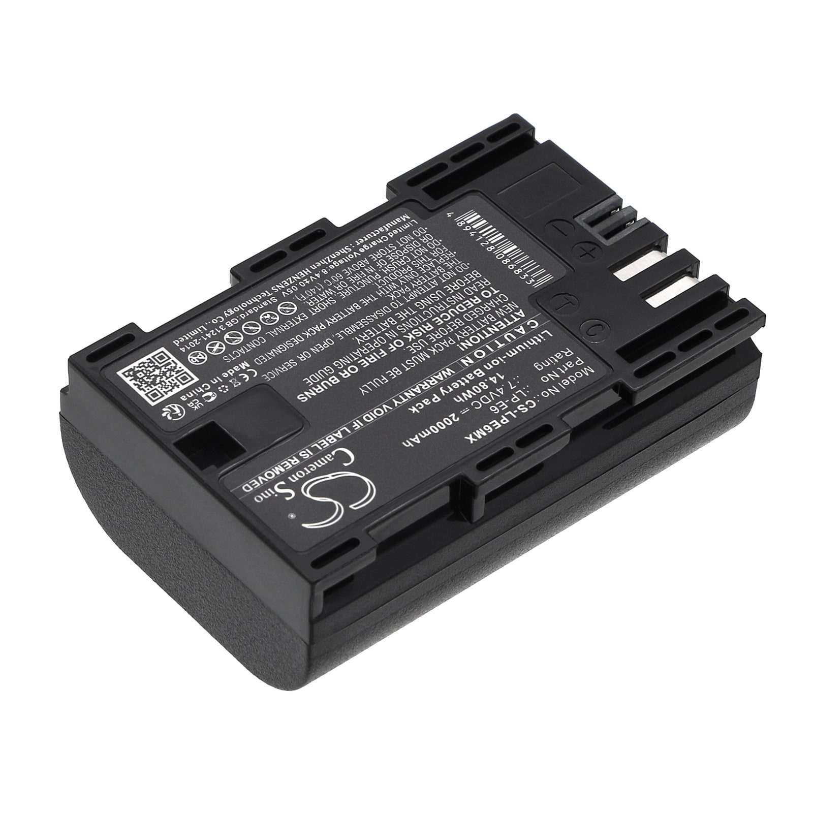 Batteri til Canon Kamera – 7,4 V 2000 mAh Li-ion med Lang Levetid