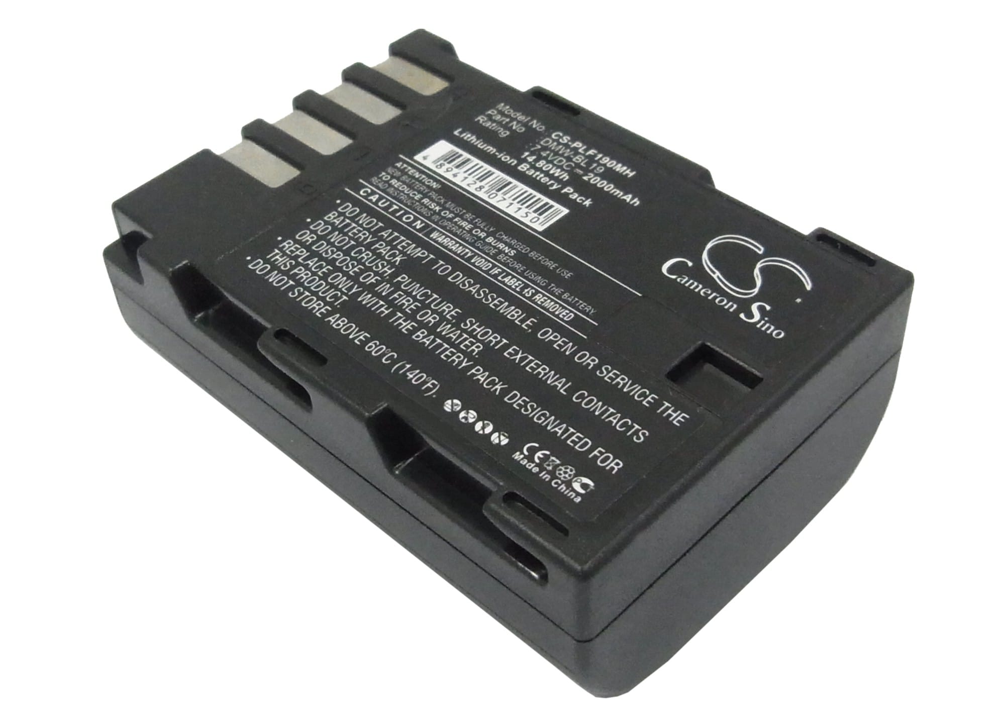 Batteri til kamera for Panasonic Lumix DMC-GH3, Lumix DMC-GH3A, Lumix DMC-GH3AGK og andre.