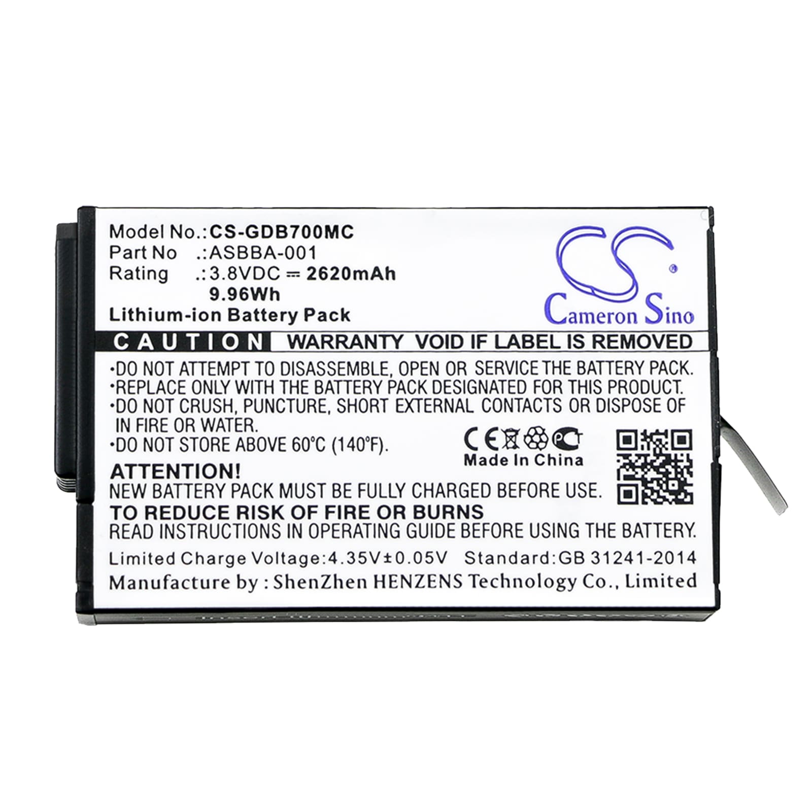 Batteri for kamera for Gopro Fusion, Fusion VR 360