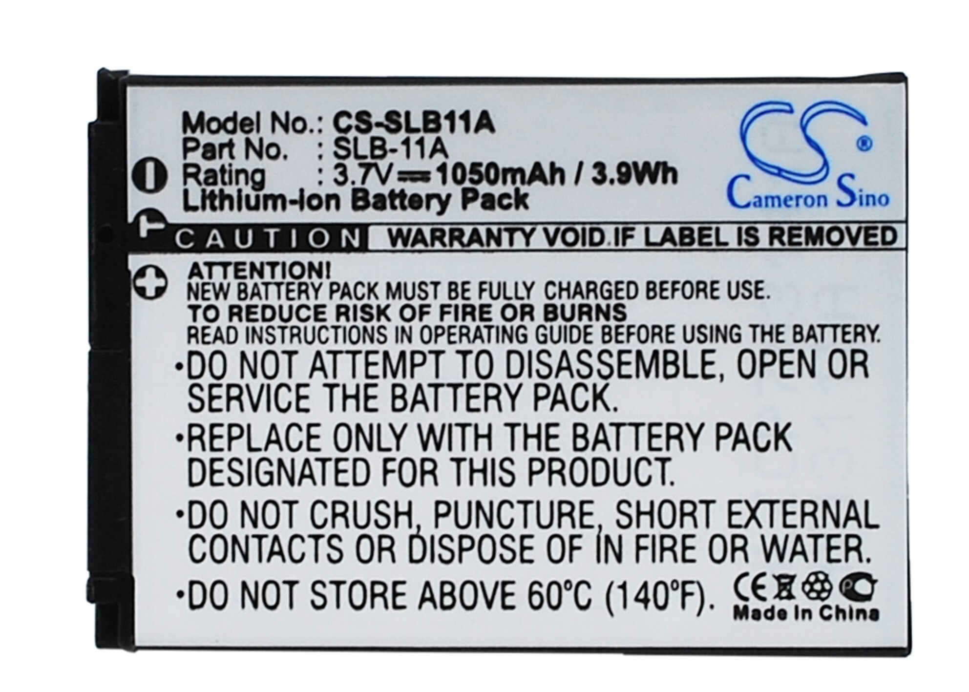 Batteri til kamera for Samsung WB100, WB1000, WB5000 osv.