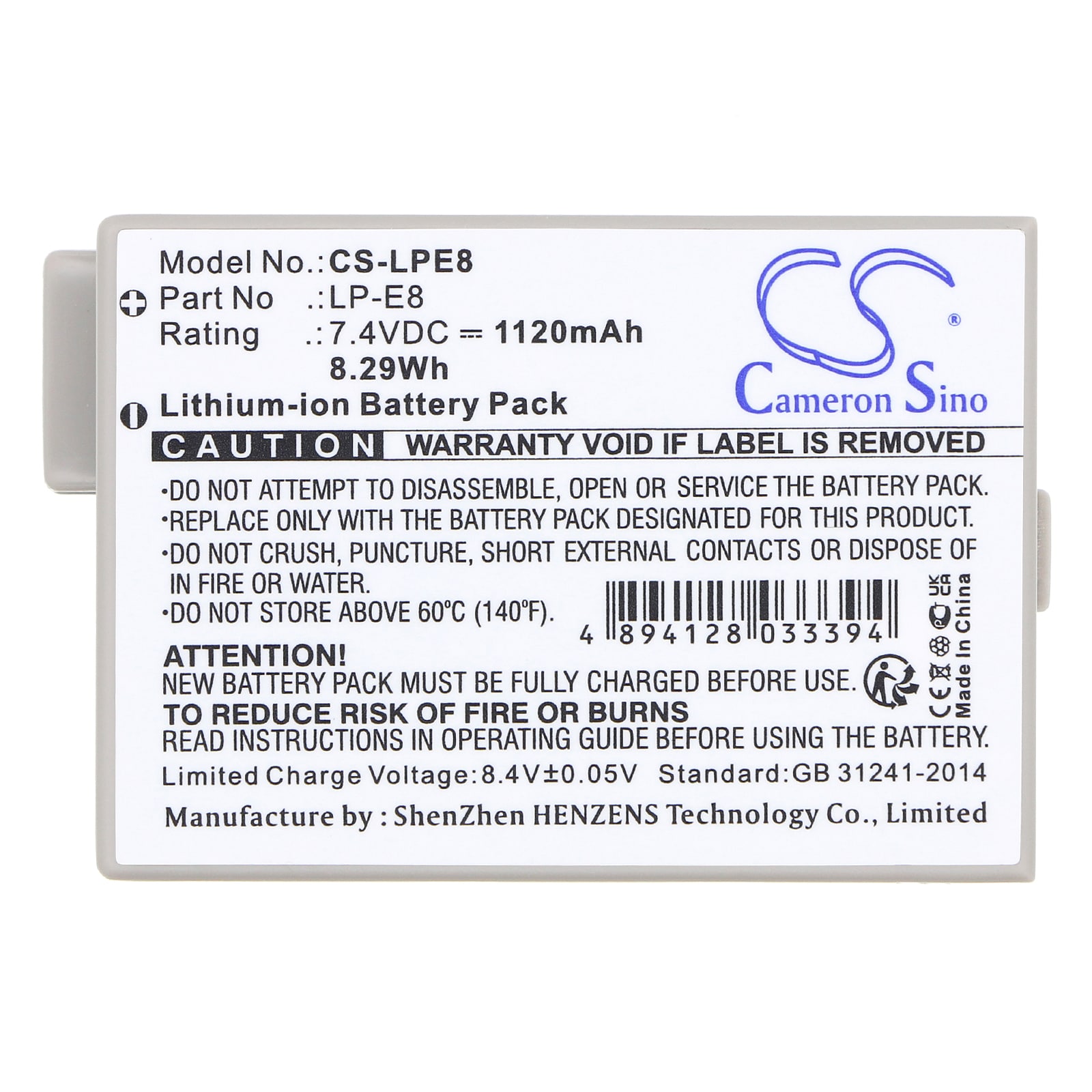 Canon Kamera Batteri – 1120 mAh Li-ion for Langvarig Bruk