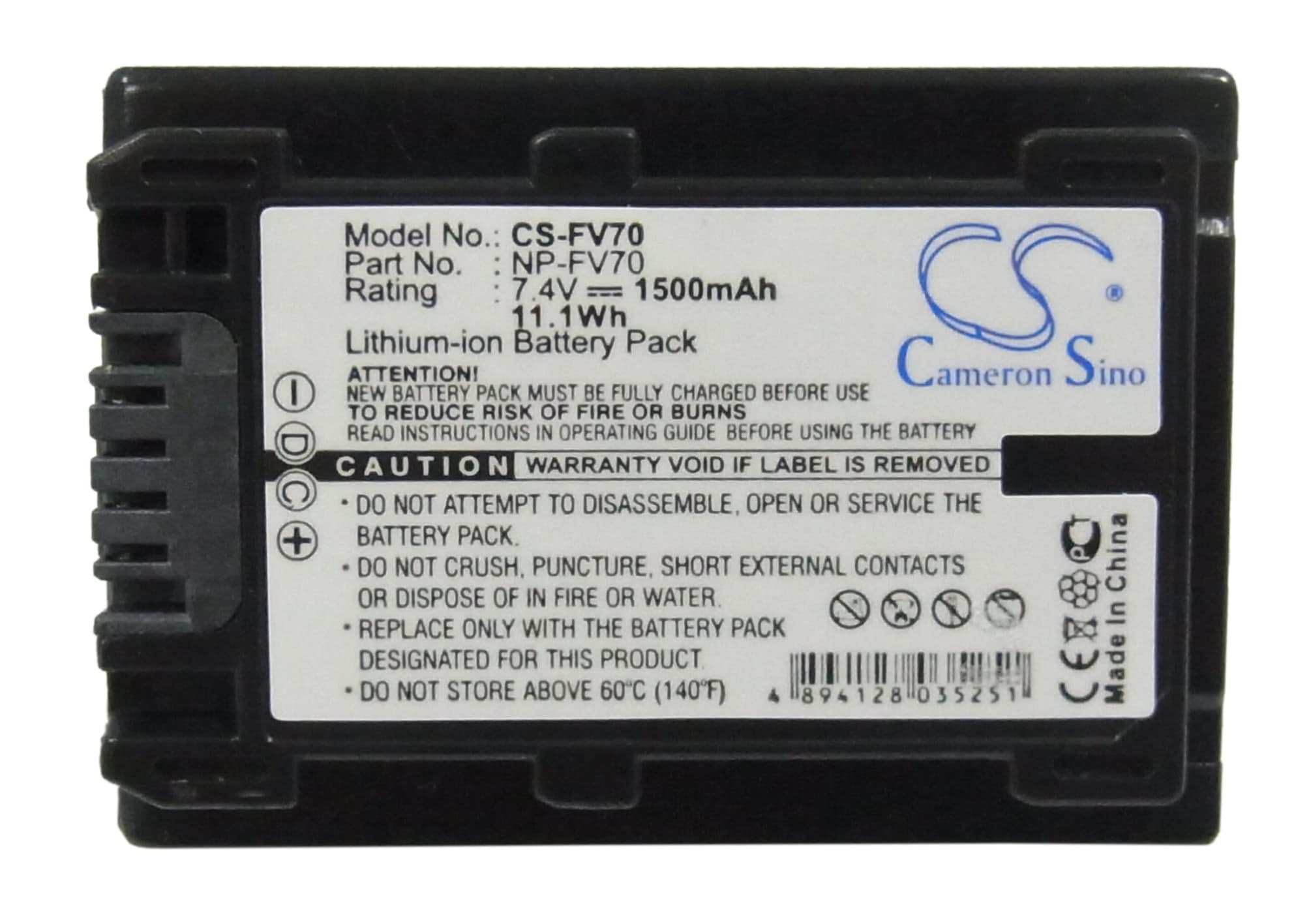 Batteri til kamera for Sony HDR-TG1, HDR-TG3E, HDR-TG5 osv.