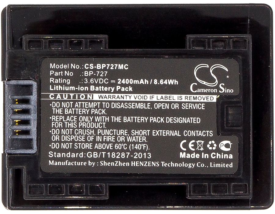 Batteri til kamera for Canon VIXIA HF M52, VIXIA HF M50, VIXIA HF M500 og andre.