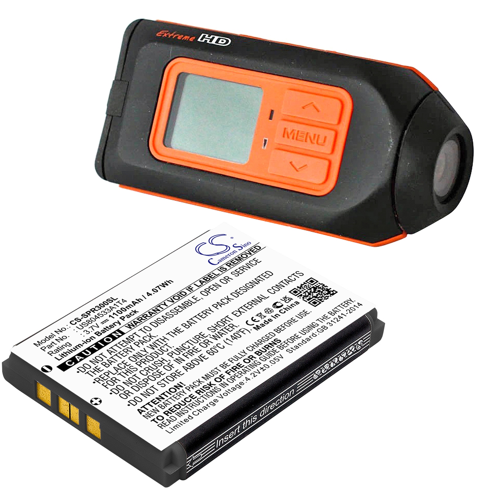 Batteri for kamera til MiniDVR 3, H720 Spare