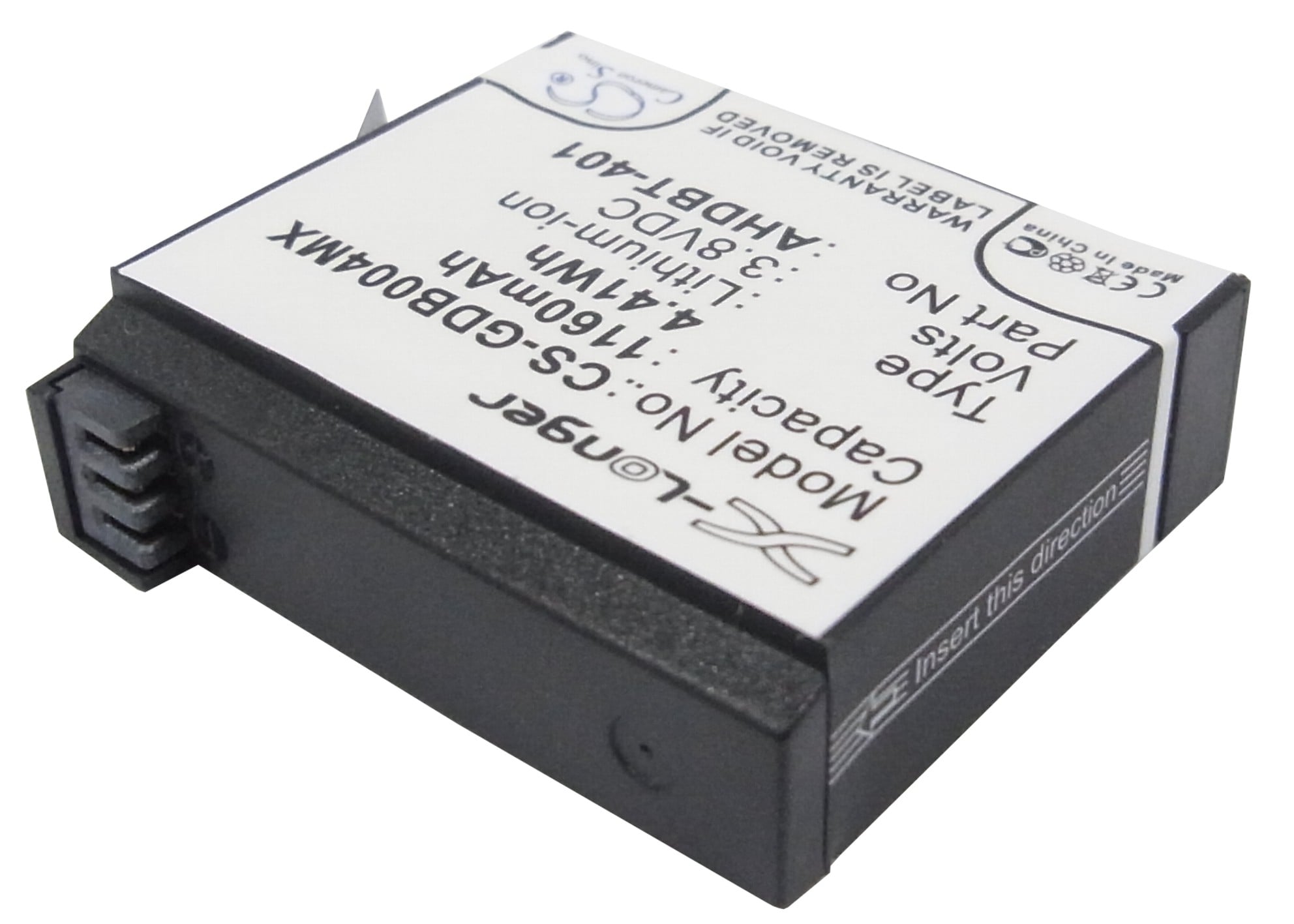 Batteri for GoPro – 1160 mAh Li-ion Erstatningsbatteri